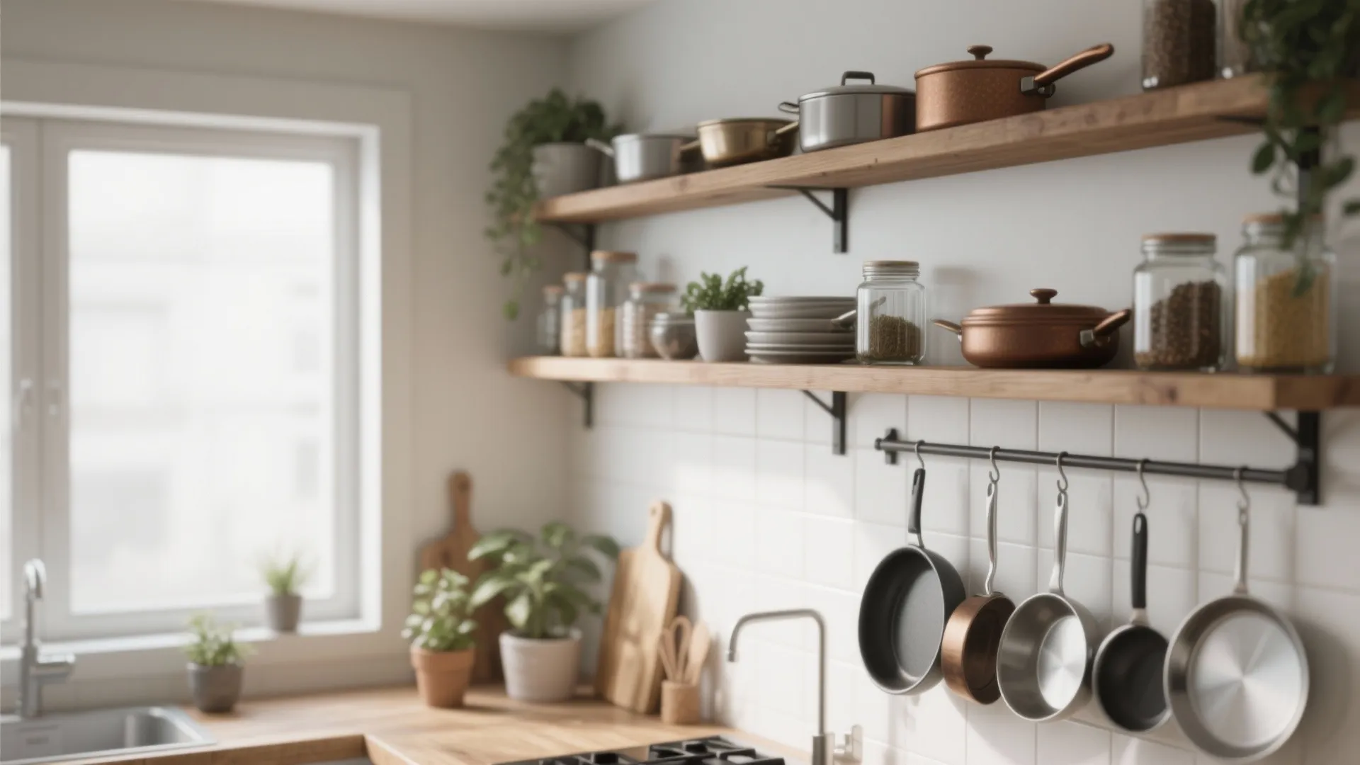 1. Open Shelving with Character