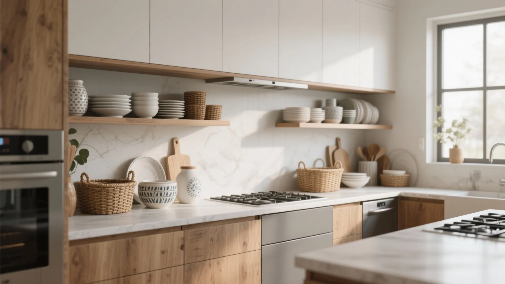Open Shelving in Kitchen