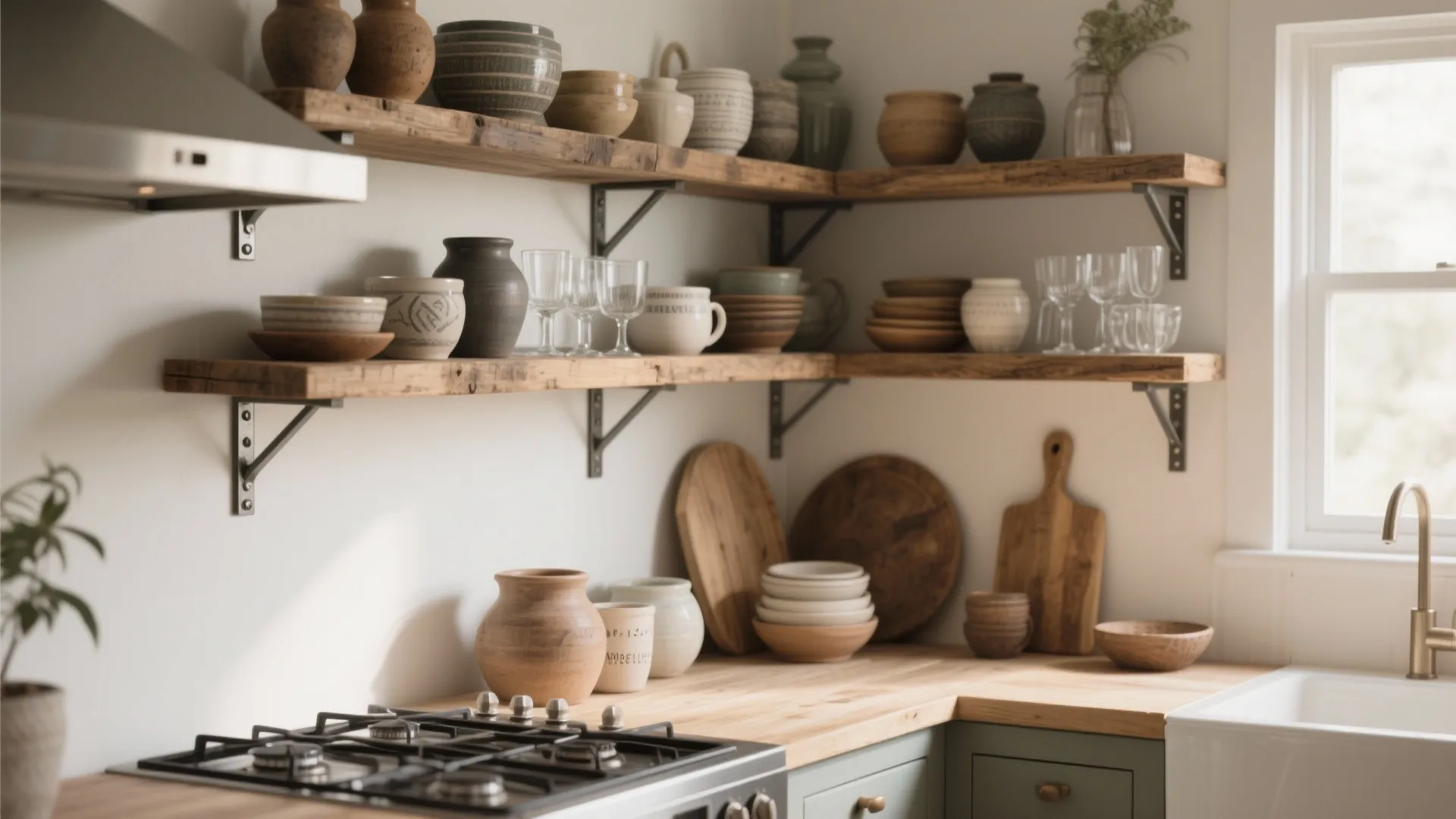 1. Open Shelving with Style