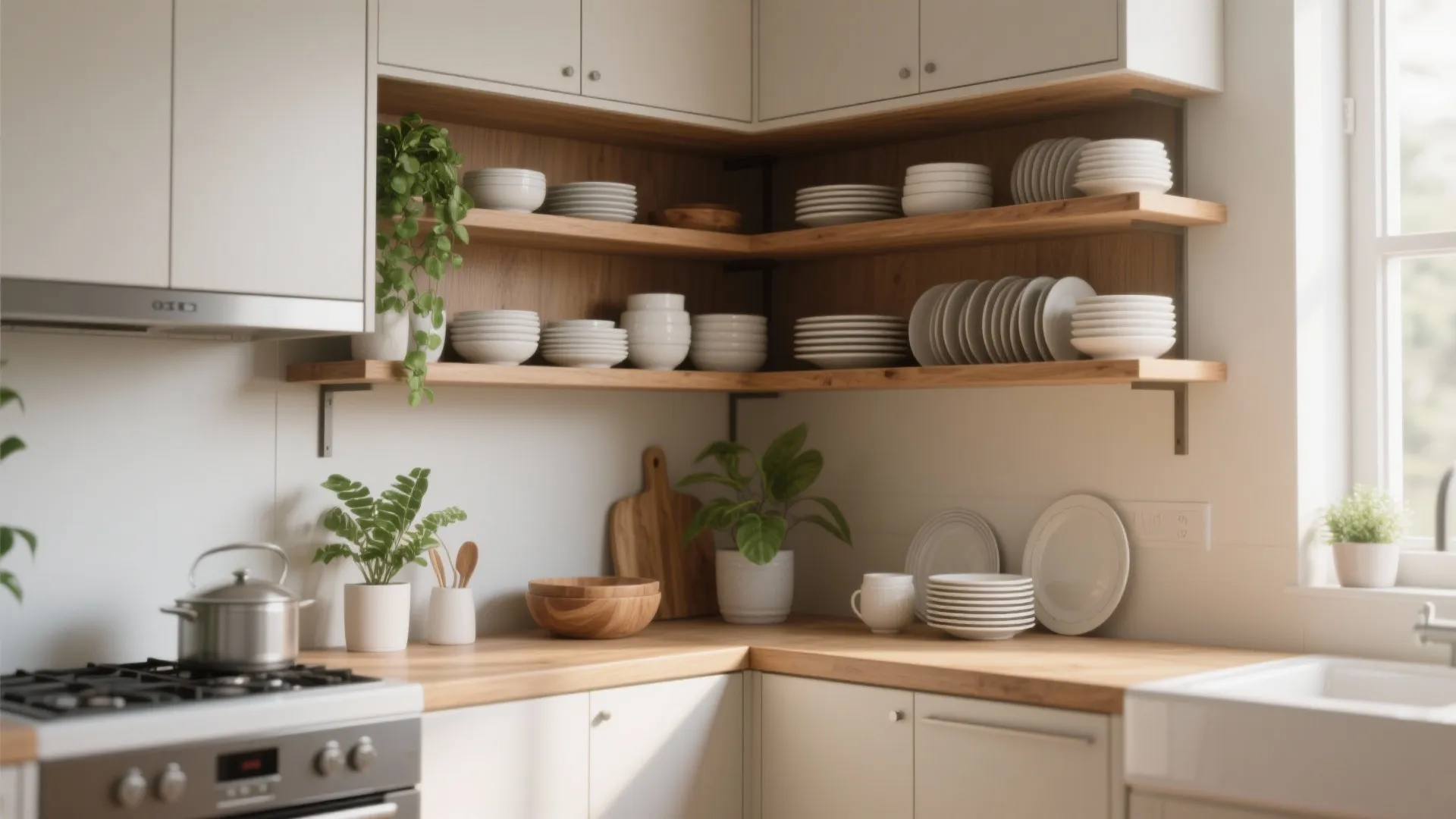 1. Open Shelving With Balance