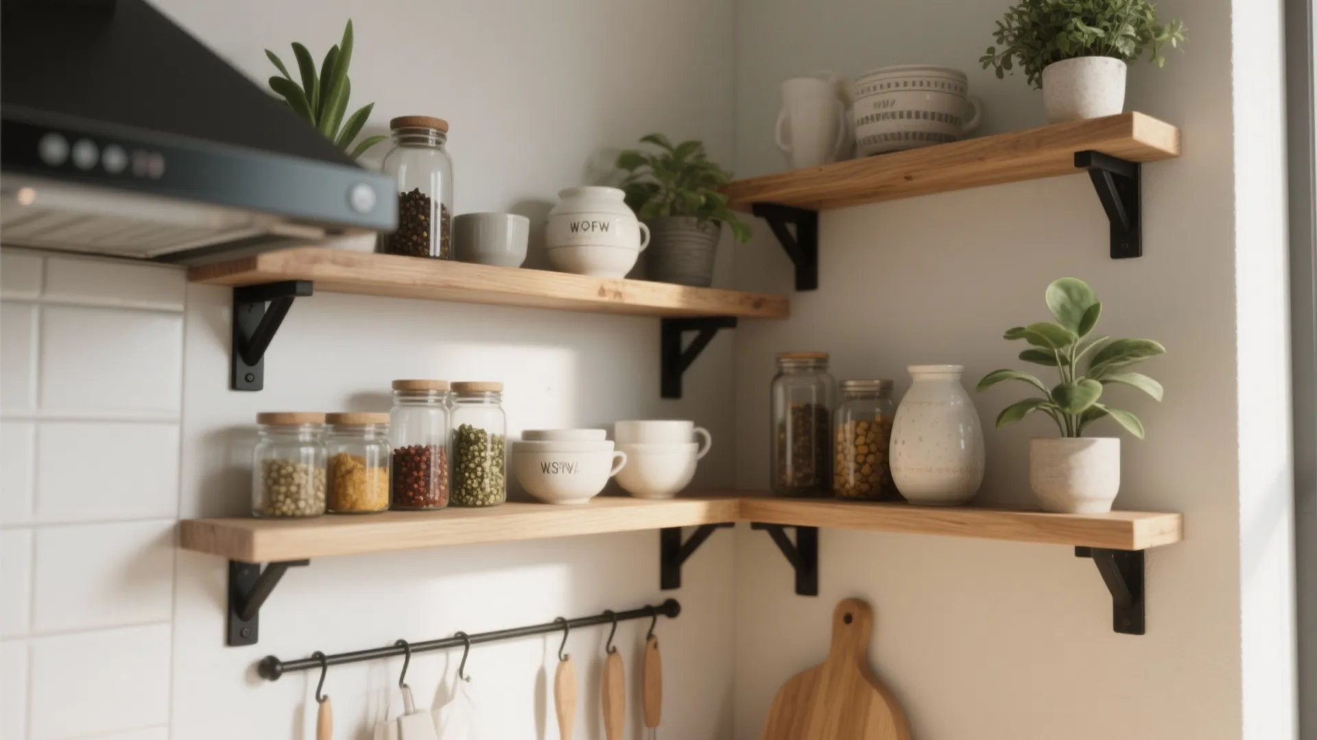 Idea 1: Open Shelving for Airier Feel