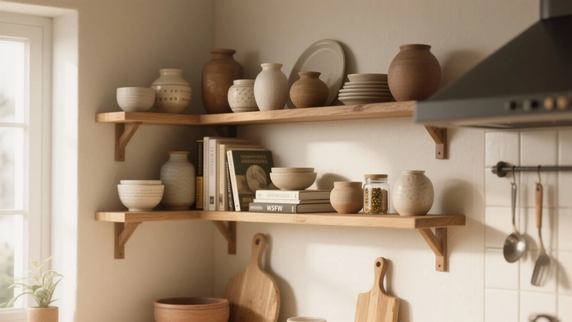 1. Open shelving that tells a story