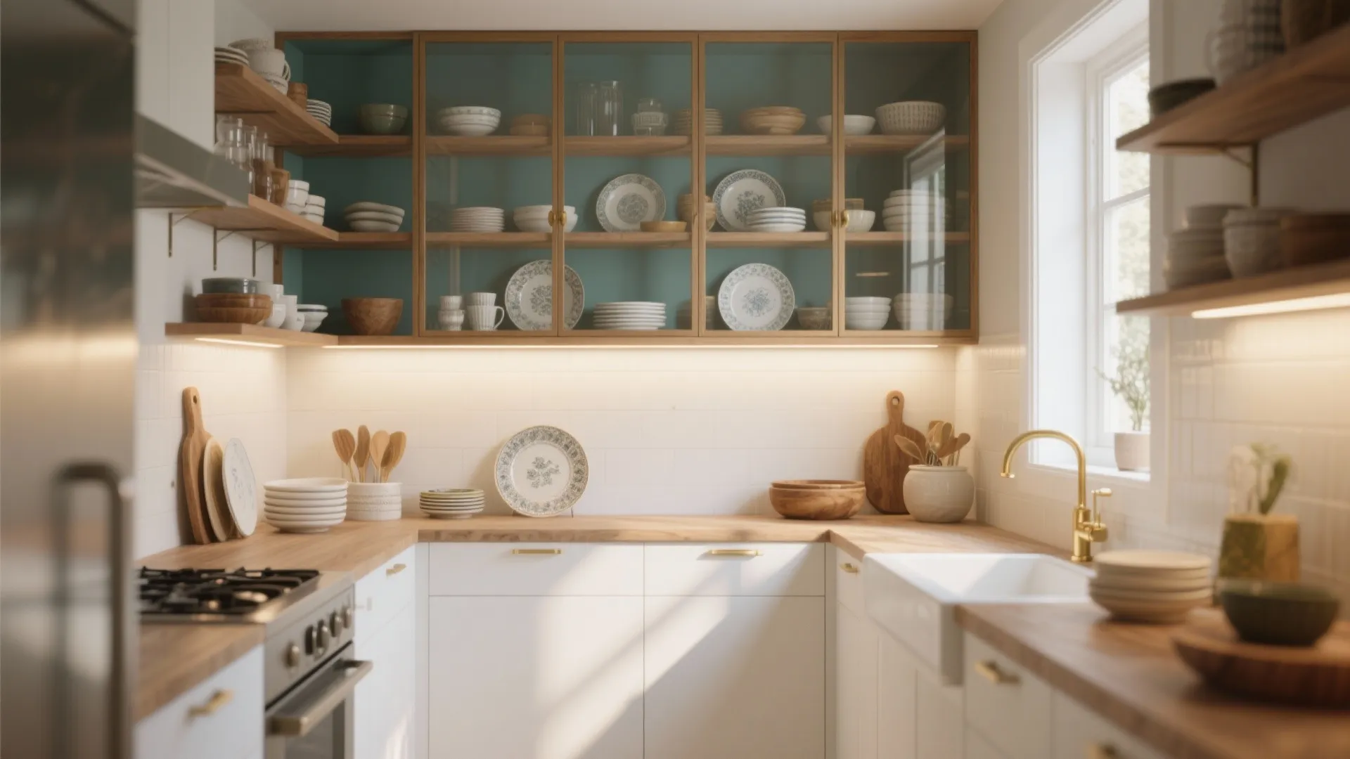 2. Swap Closed Cabinets for Smart Open Storage