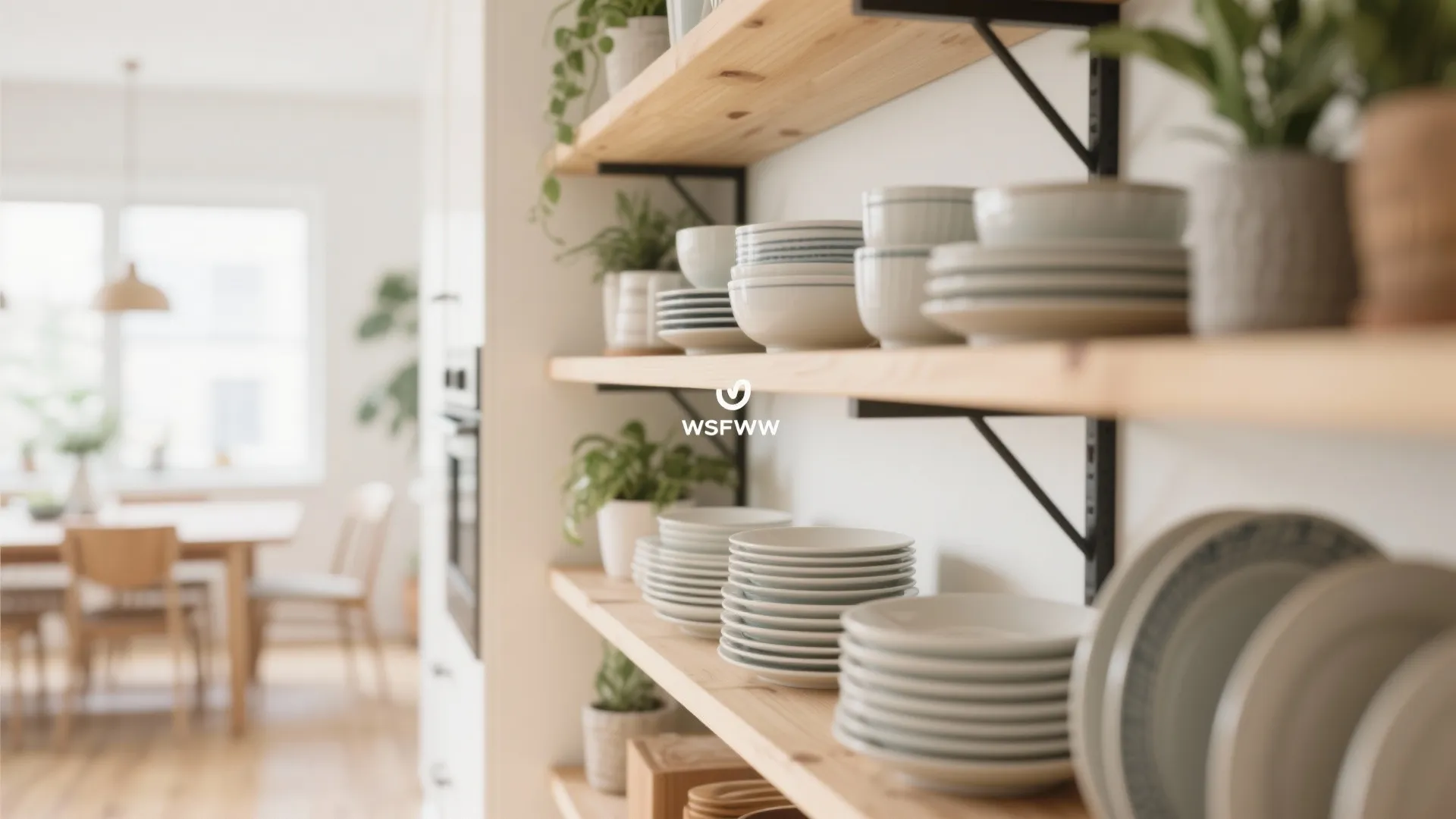 5. Open Shelving as a Visual Link