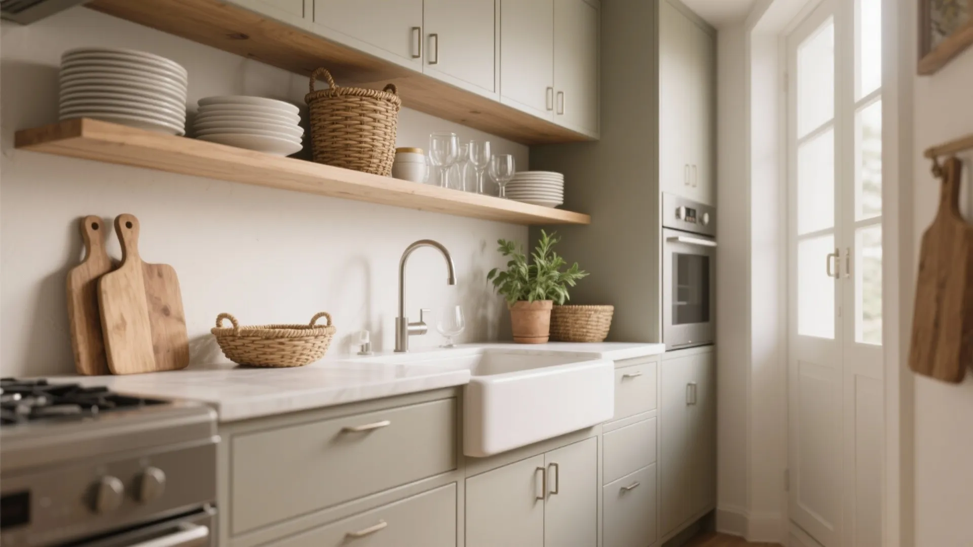 2. Mix Open Shelving with Closed Cabinets