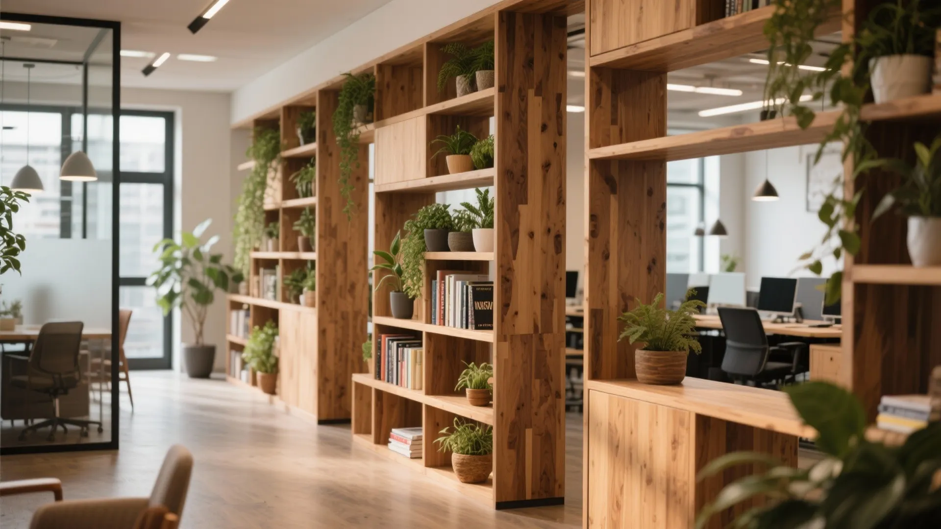 2. Open Shelving Screens