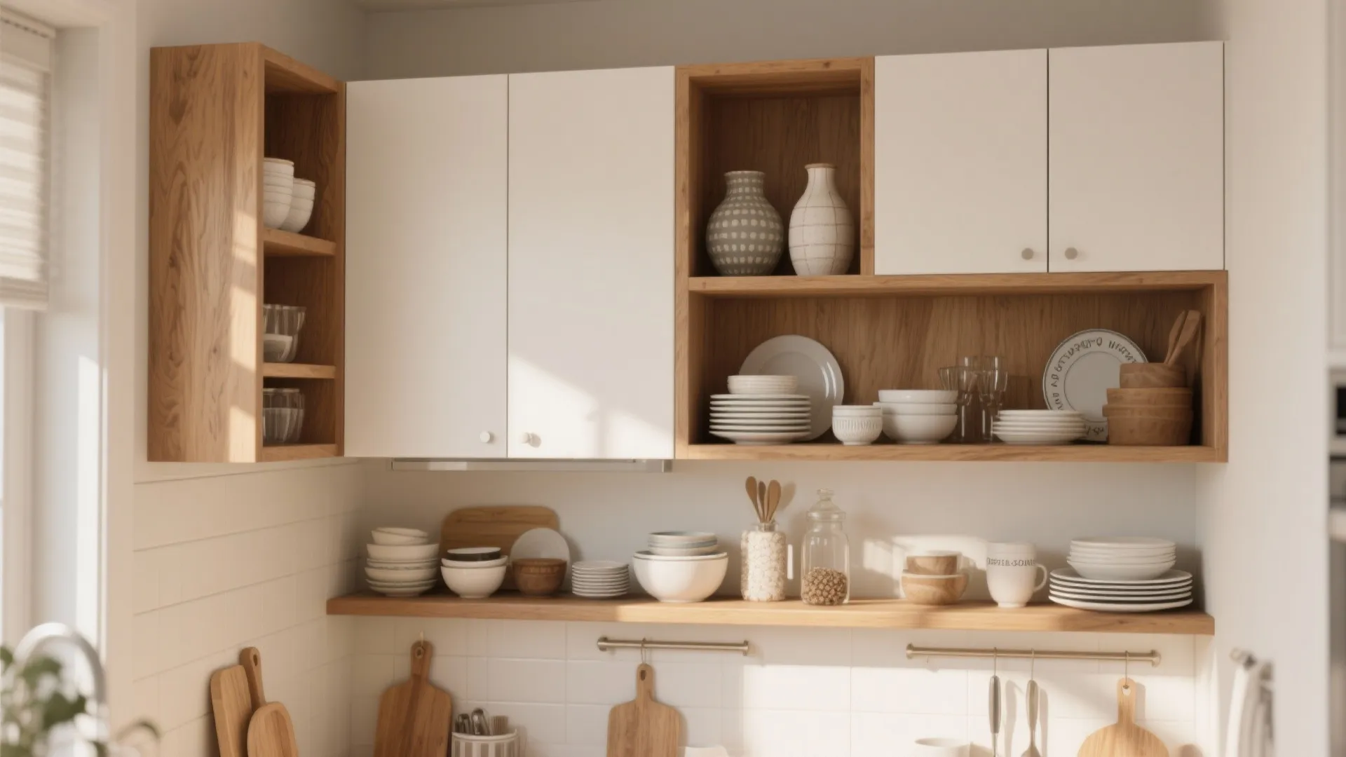 1. Open shelving with a plan