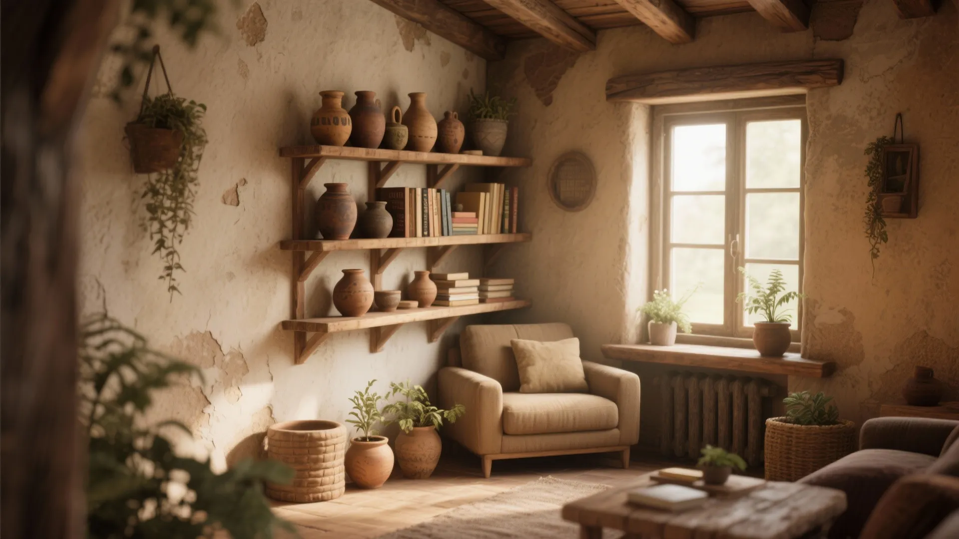 6. Open Shelving with Curated Decor