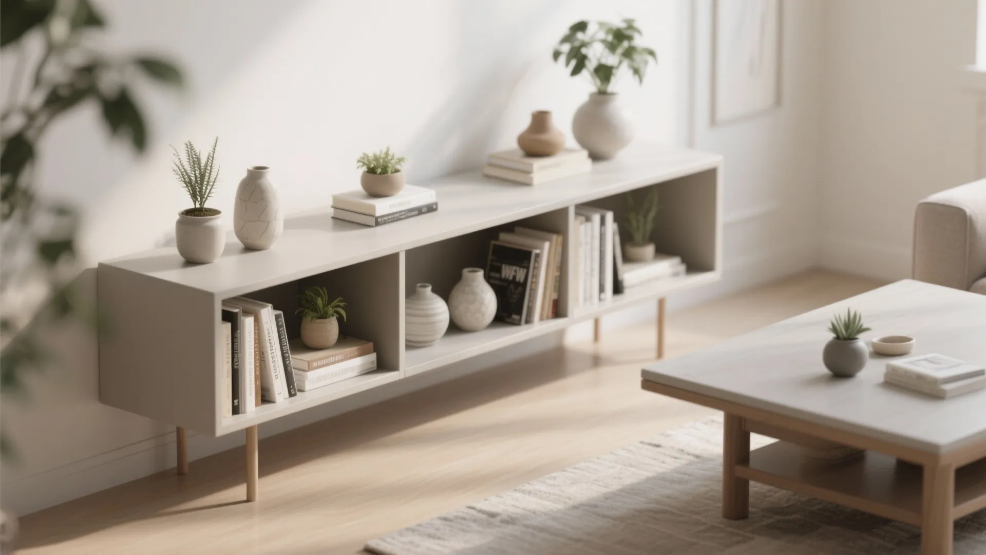 8. Open Shelving Below for Decor Display