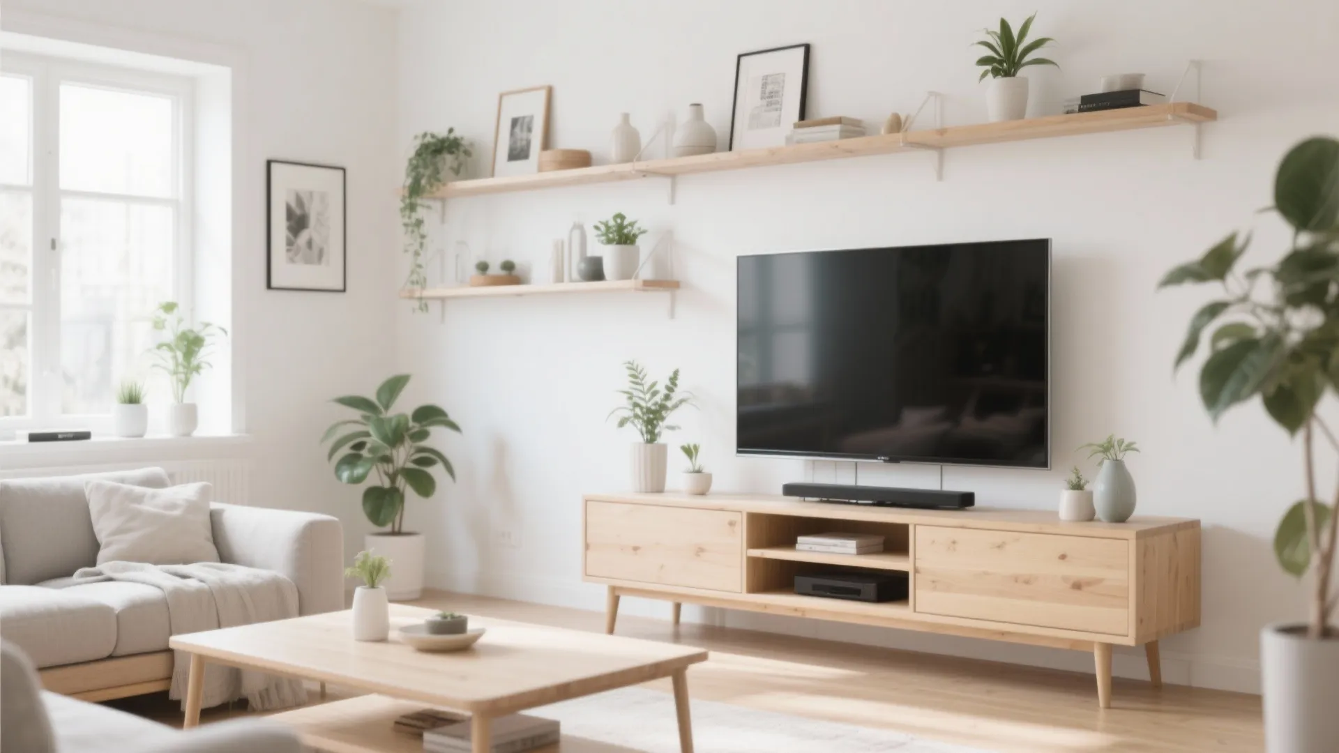 3. Open Shelving TV Stand