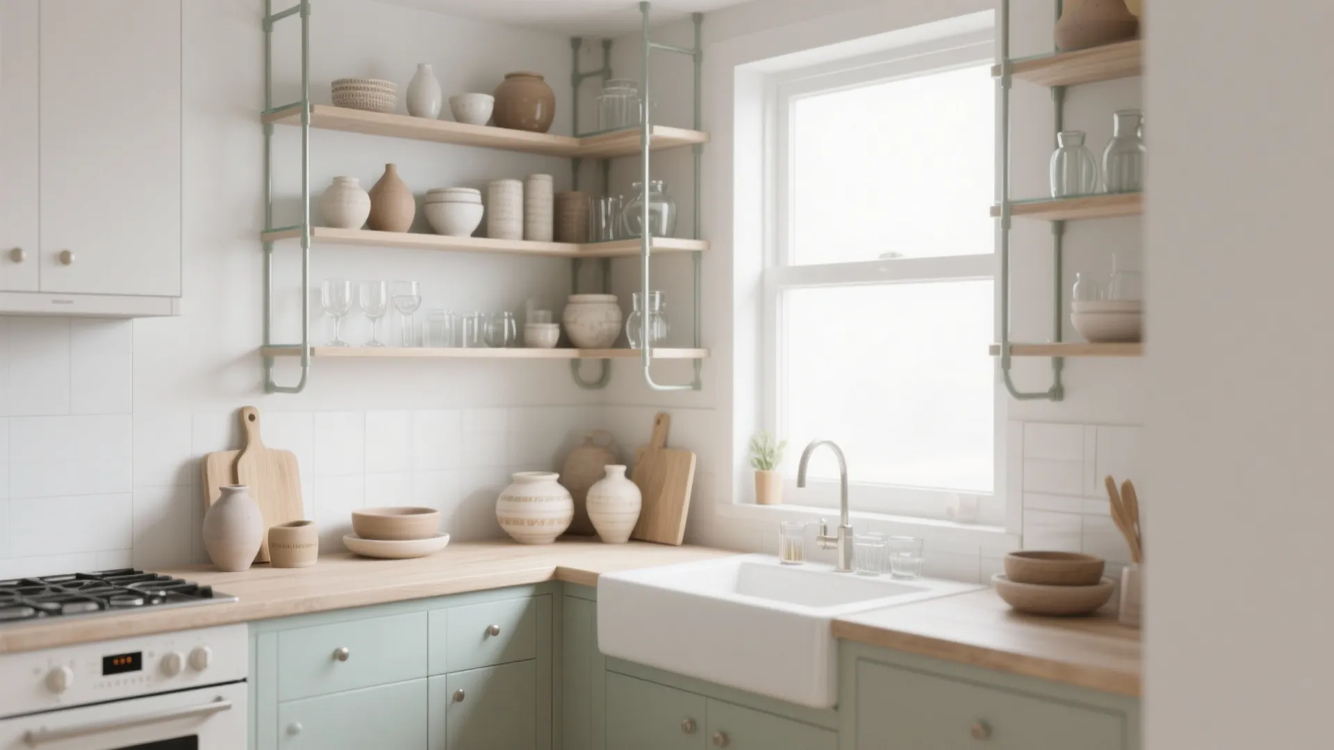 7. Open Shelving with a Twist