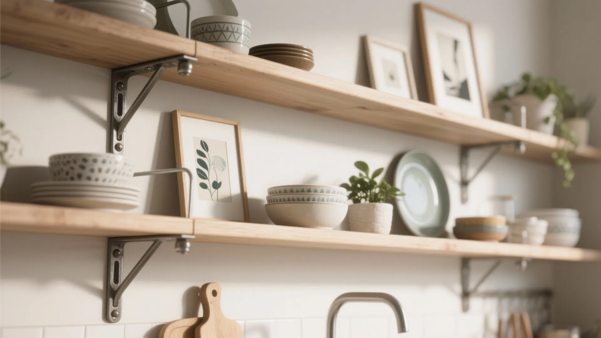 1. Open Shelving with a Twist