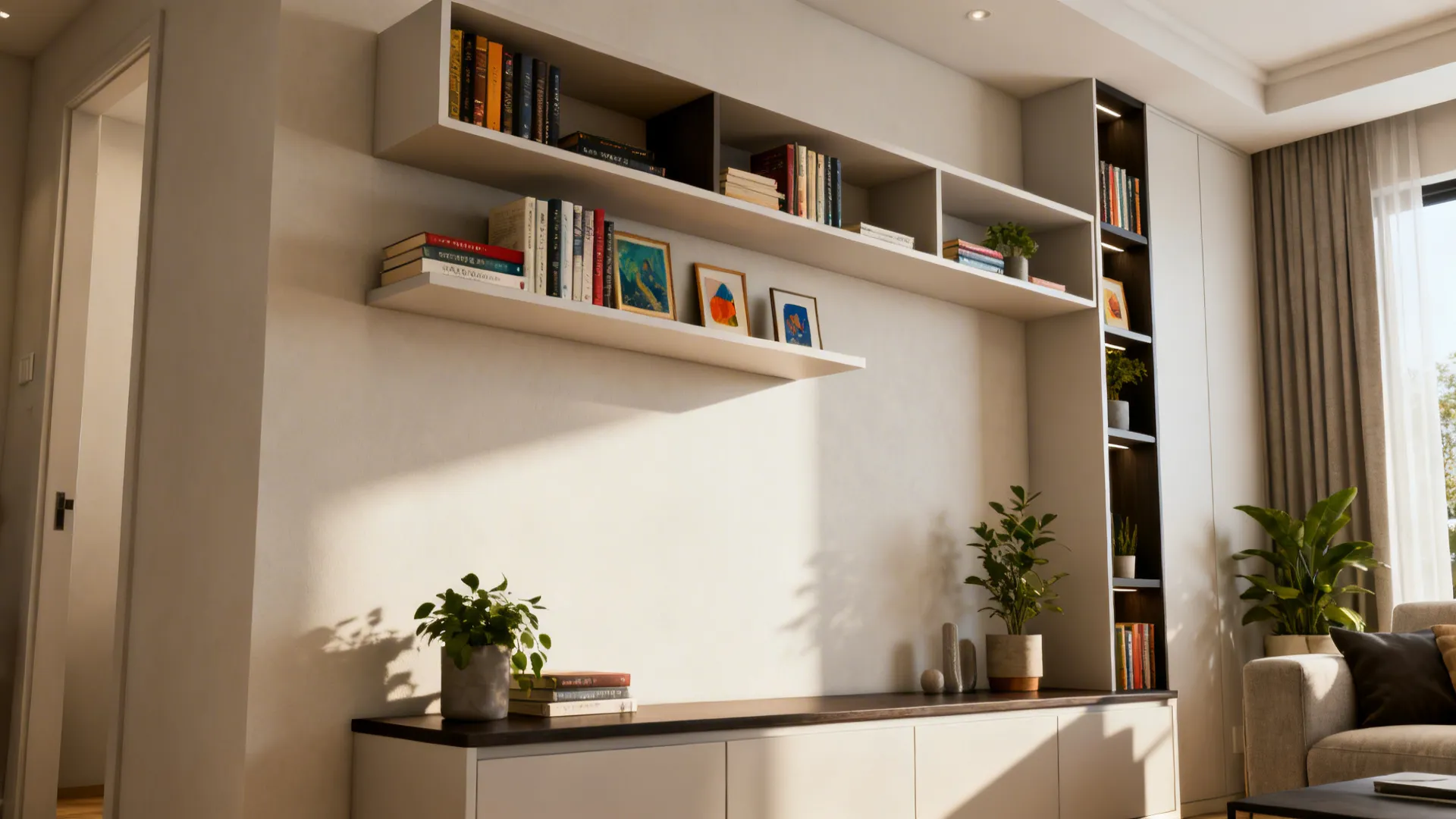 4. Use open shelving and vertical storage