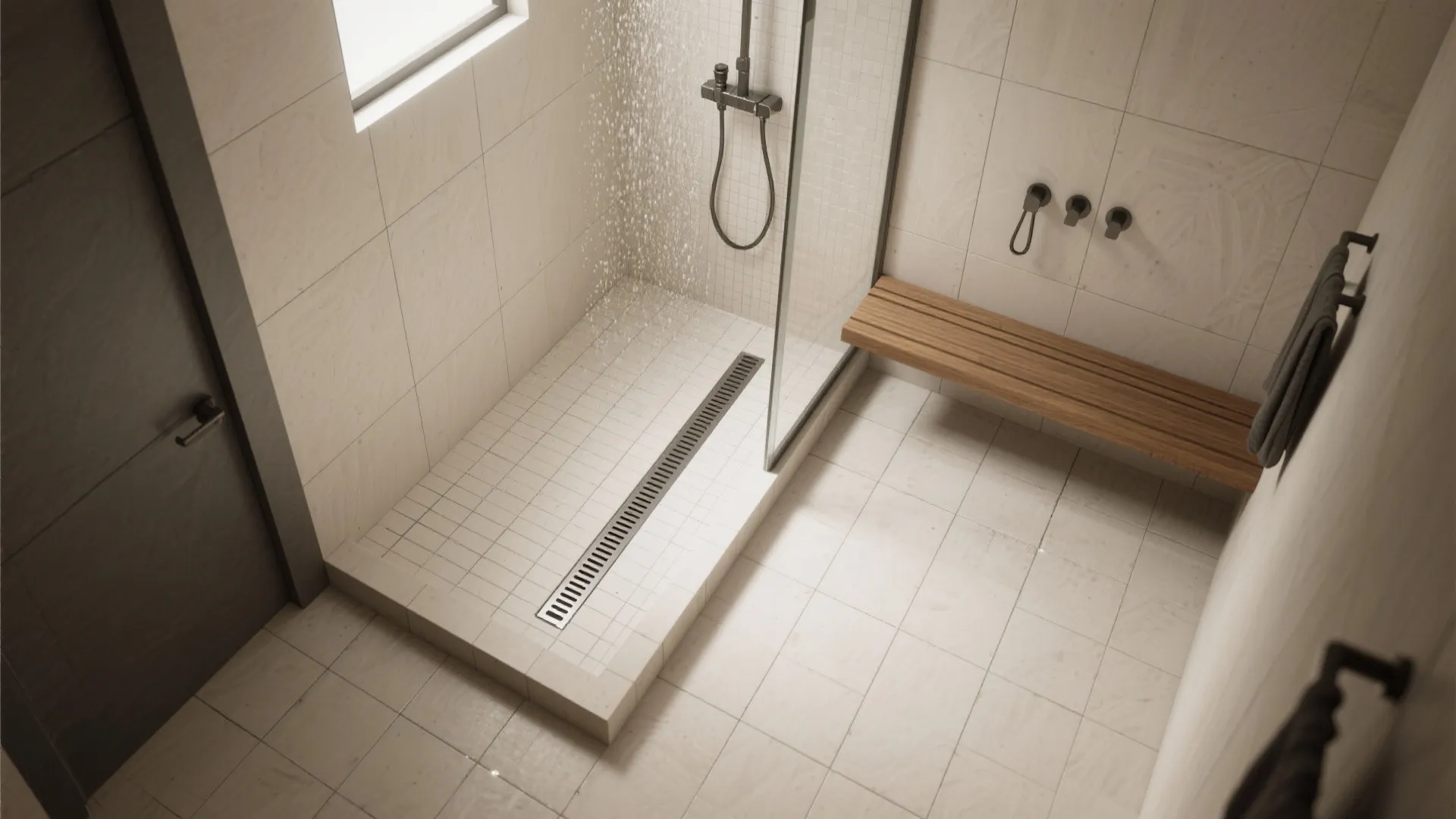 3. Open shower concepts to maximize volume