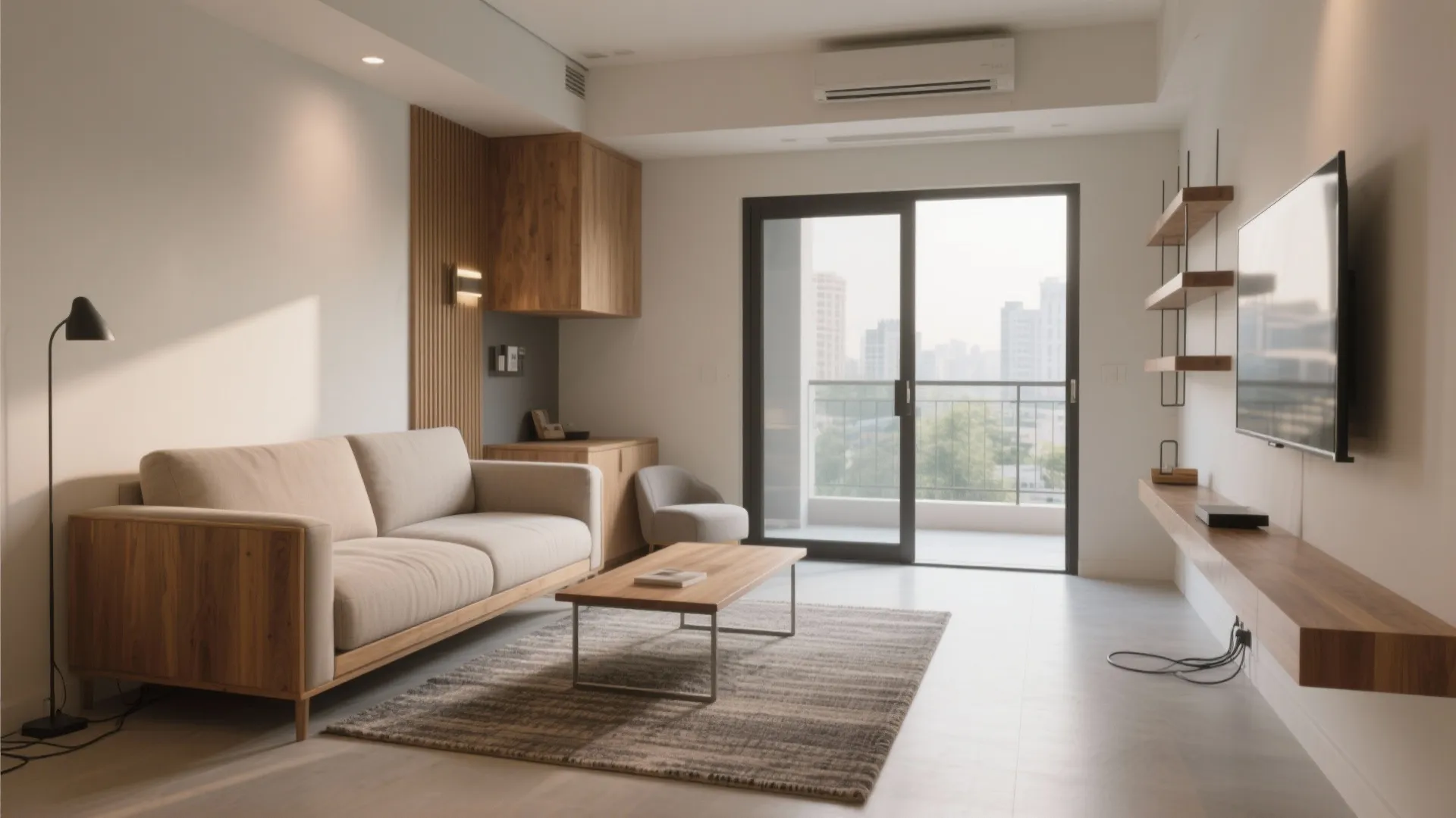 Open-plan living with a single circulation spine