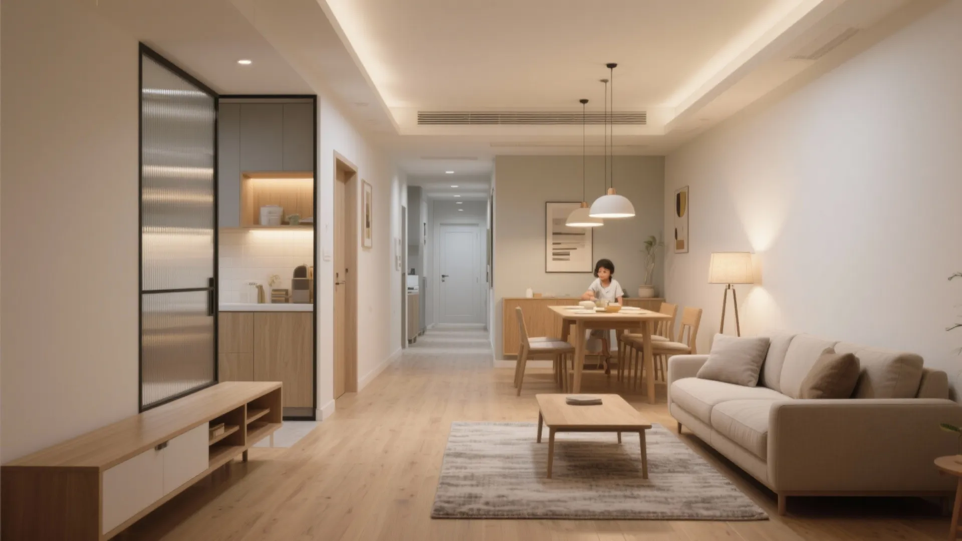 1) An Open Spine: Living–Dining That Breathes