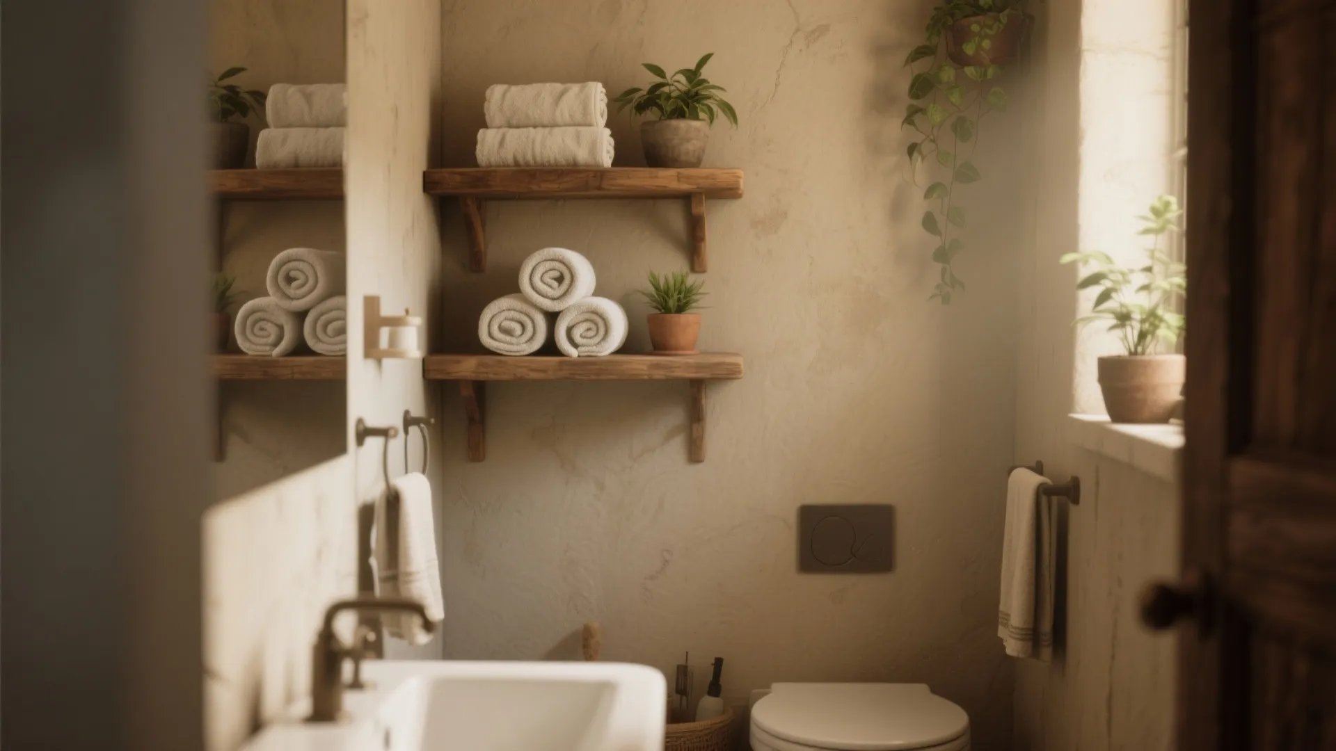 10. Open Wooden Shelves