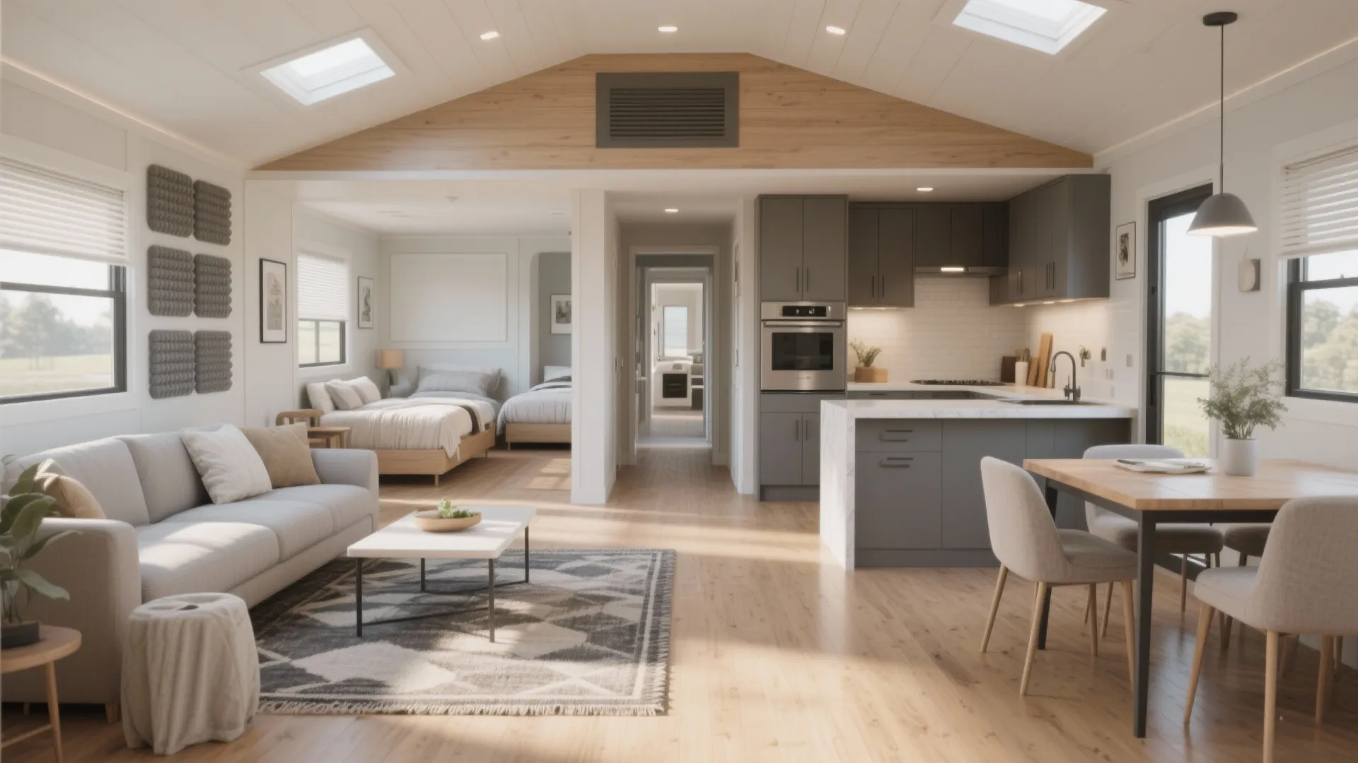 1. Open Living + Zoned Bedrooms