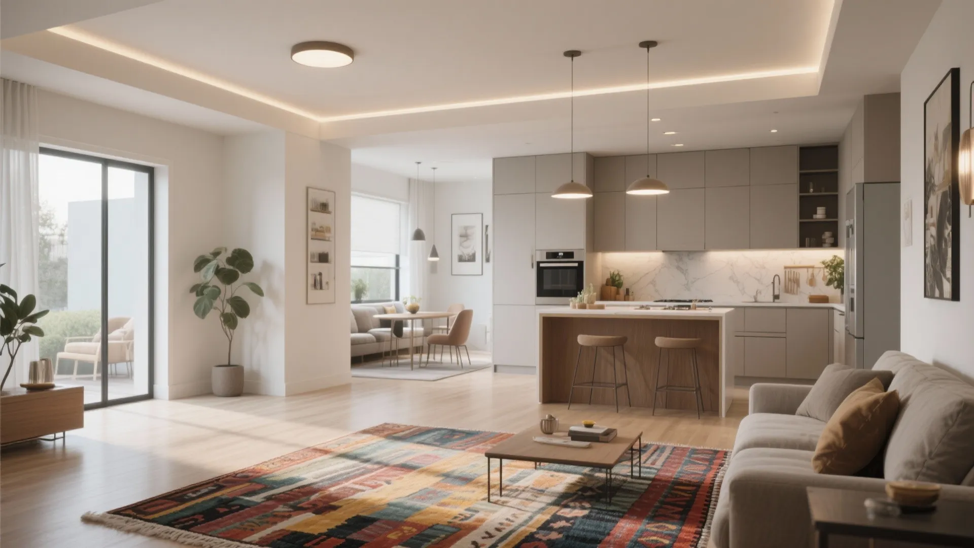 Idea 1: Open Concept with Subtle Zones