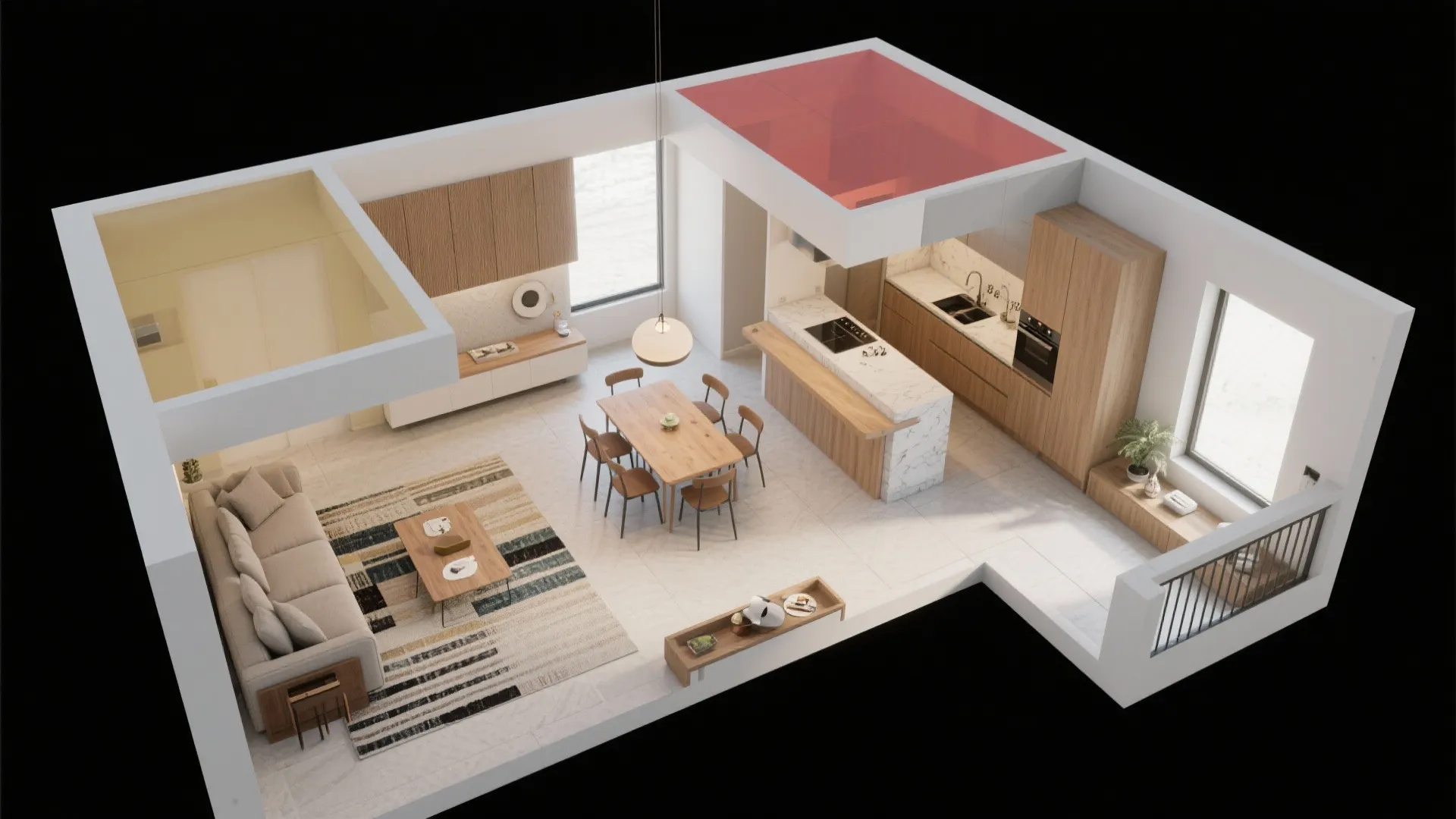 [Section: 灵感列表] Open-concept core with tailored zones