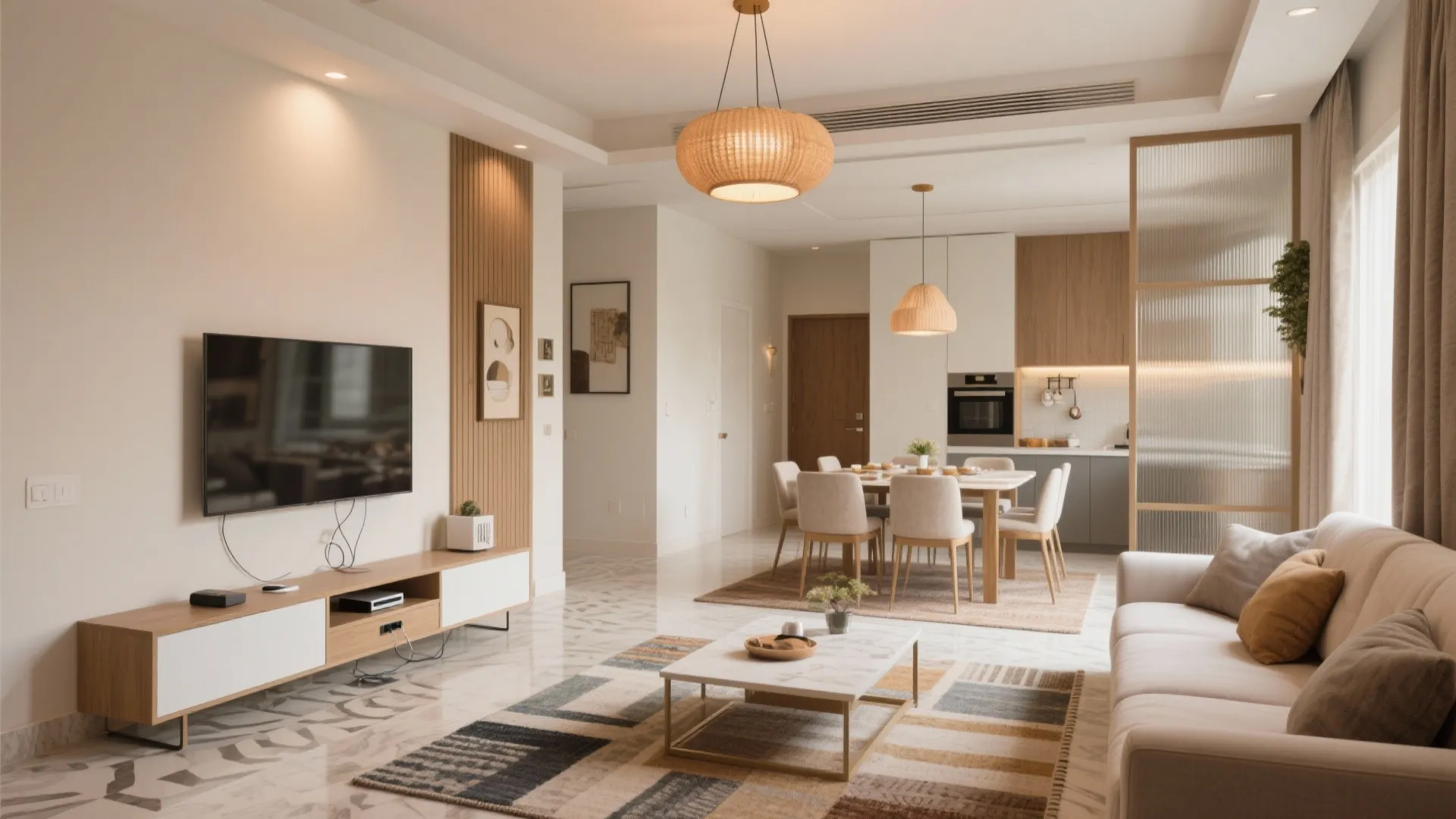 Open-plan living that still feels calm