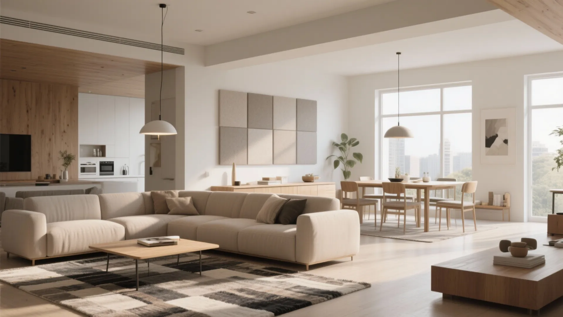 1. Open-Plan Living with Defined Zones