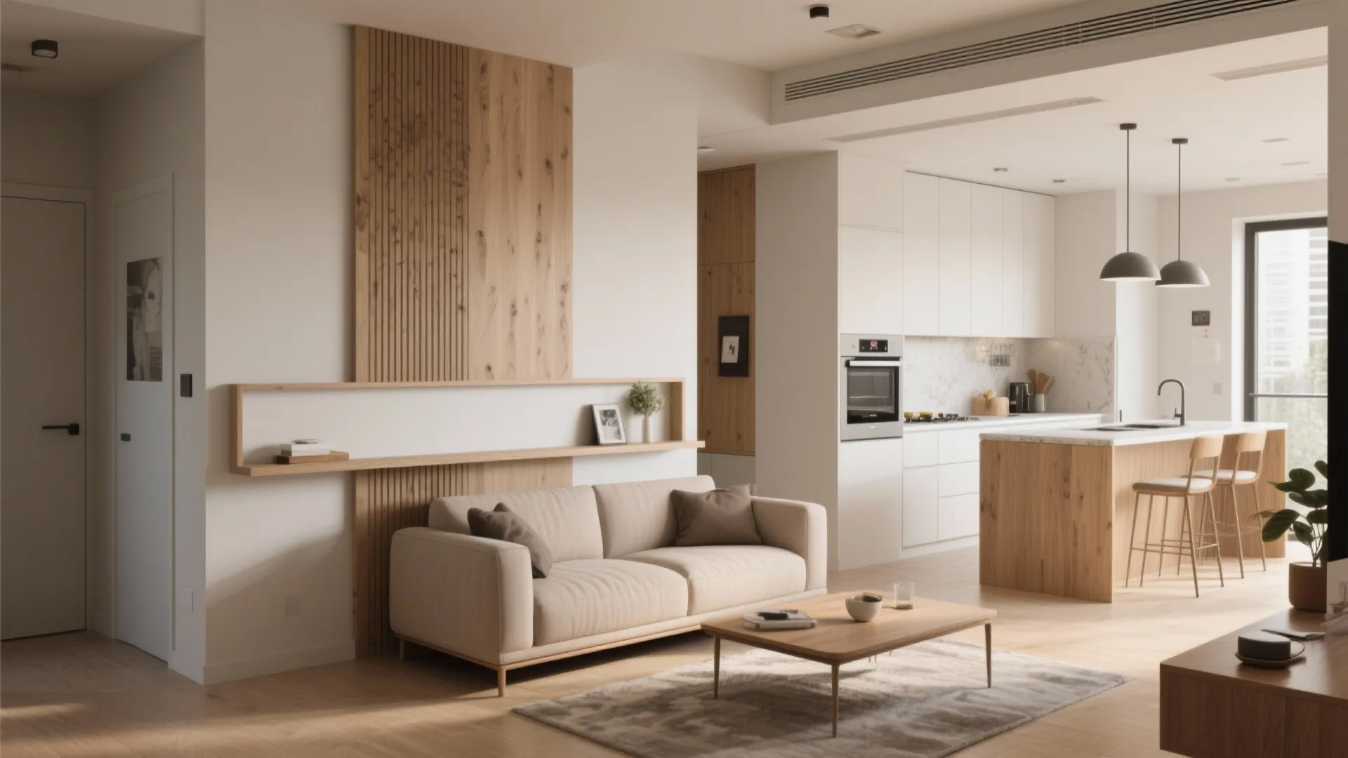 5. Integrate the loveseat into an open-plan scheme