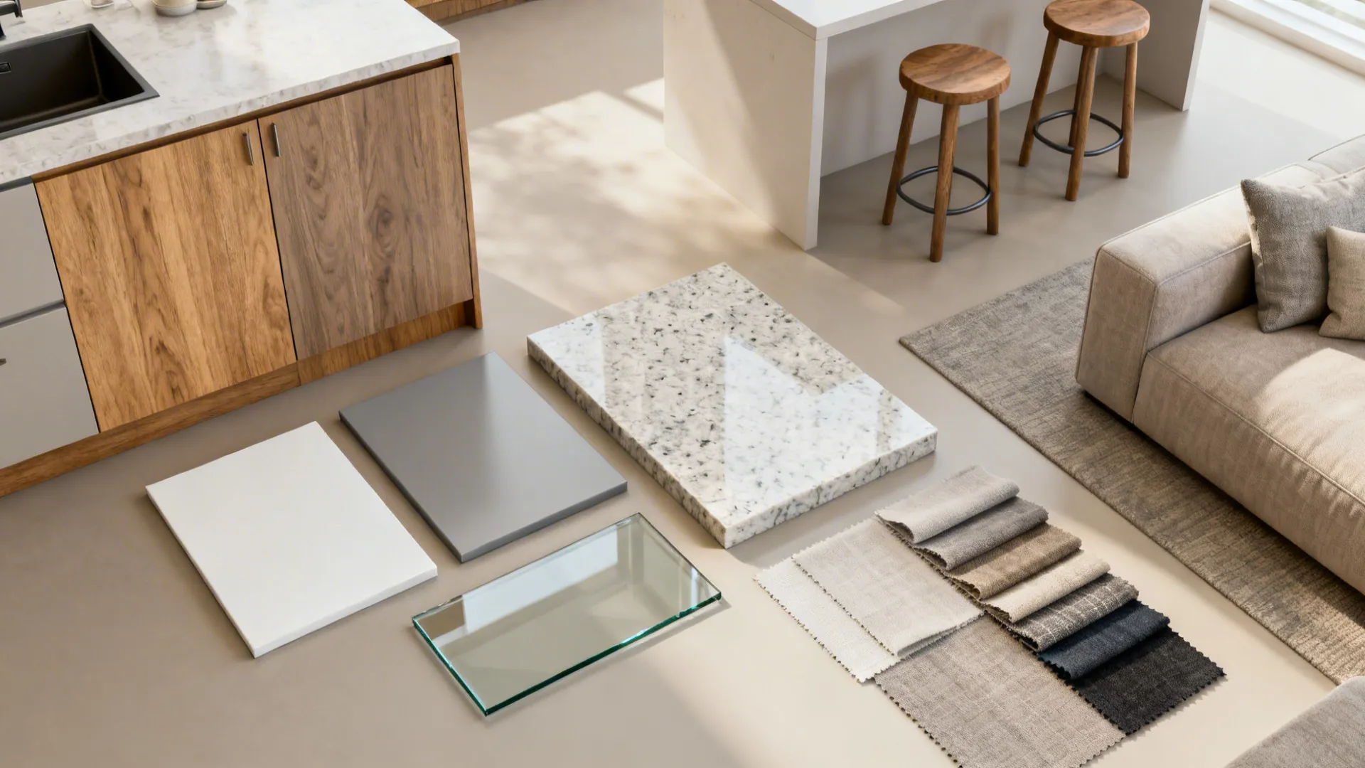 Warm wood tones to unify zones