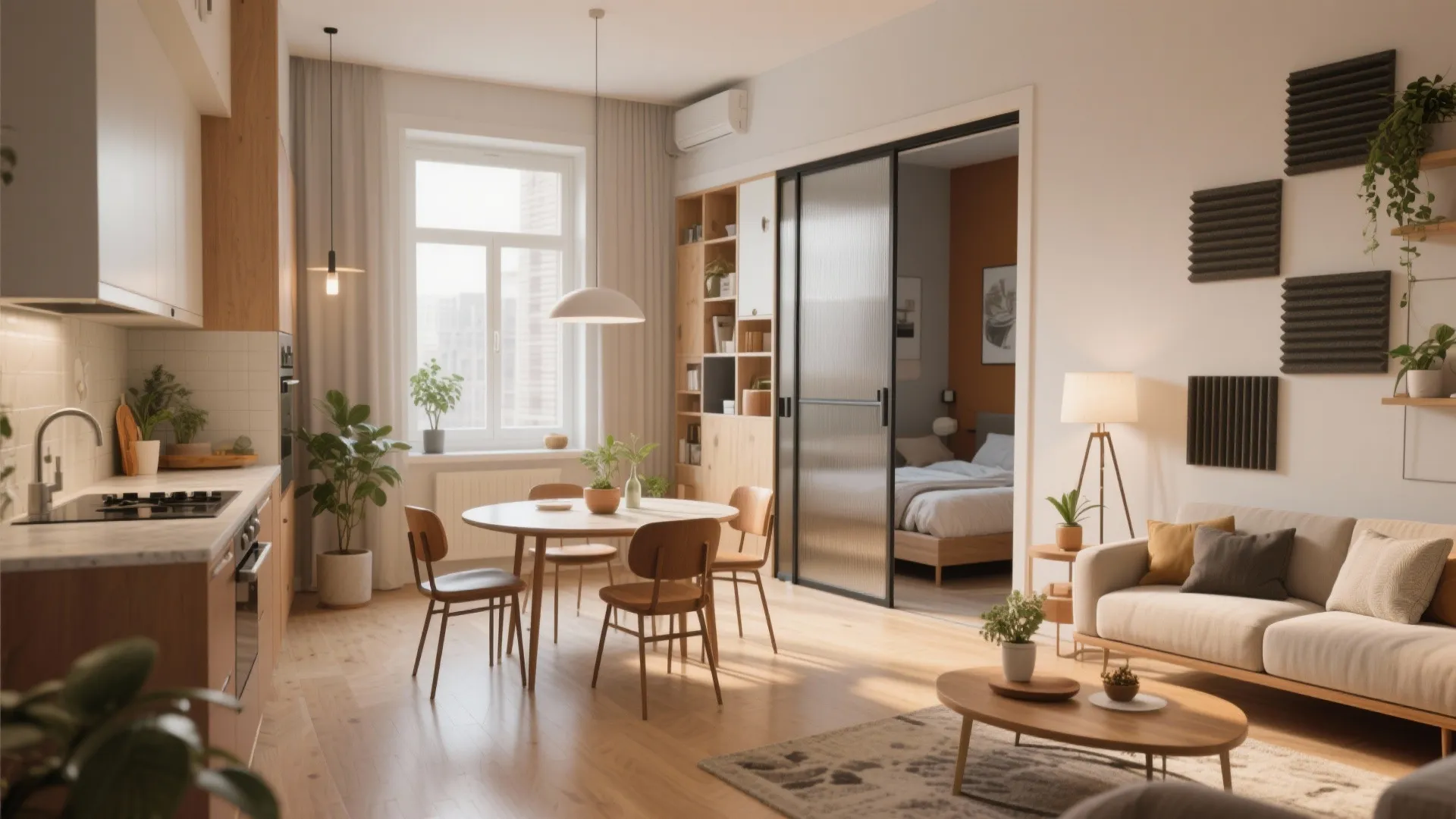 Open-Plan Living with Pocket Bedrooms