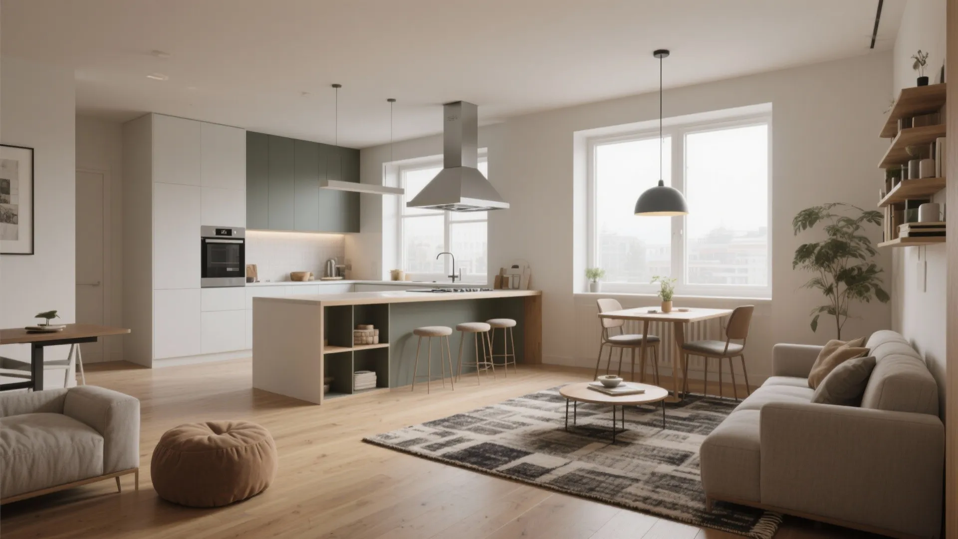 Open-plan living with zoned areas