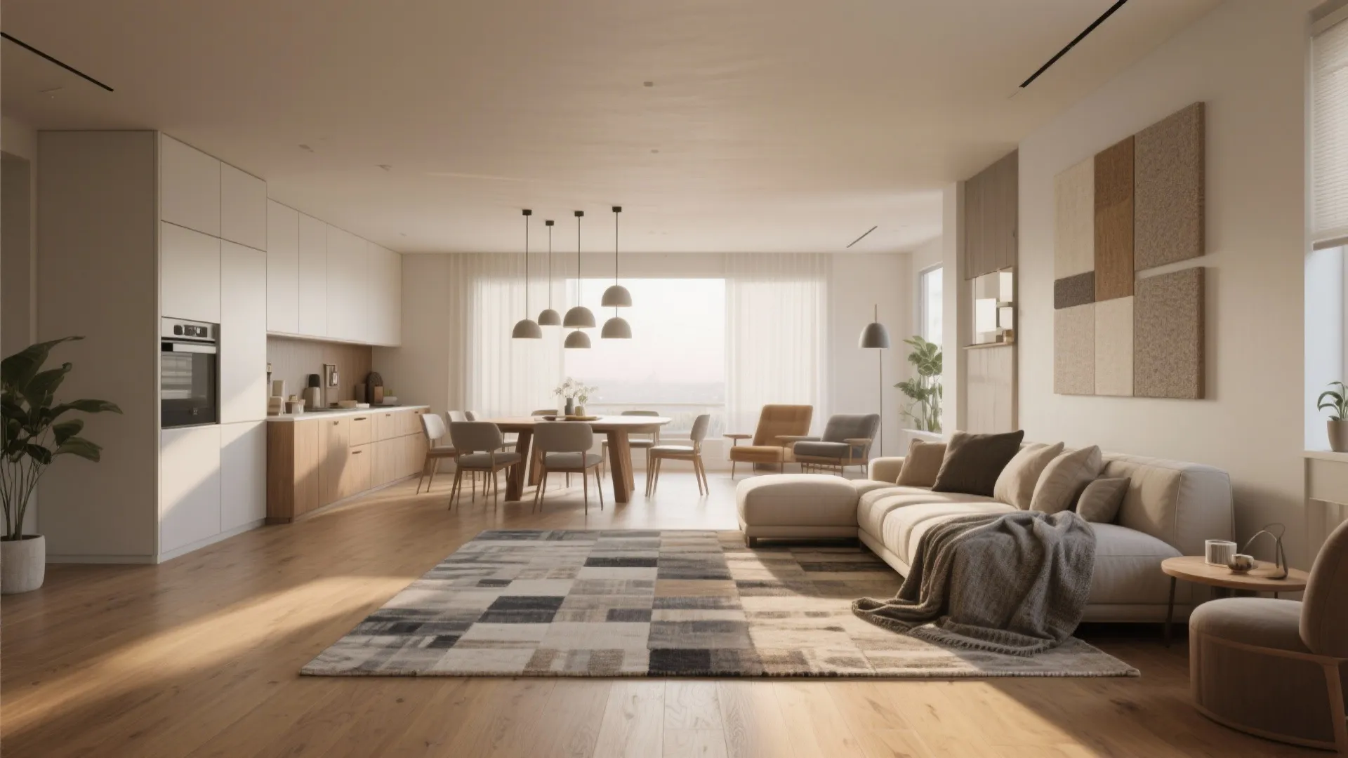 1. Open-plan living with zoned functions