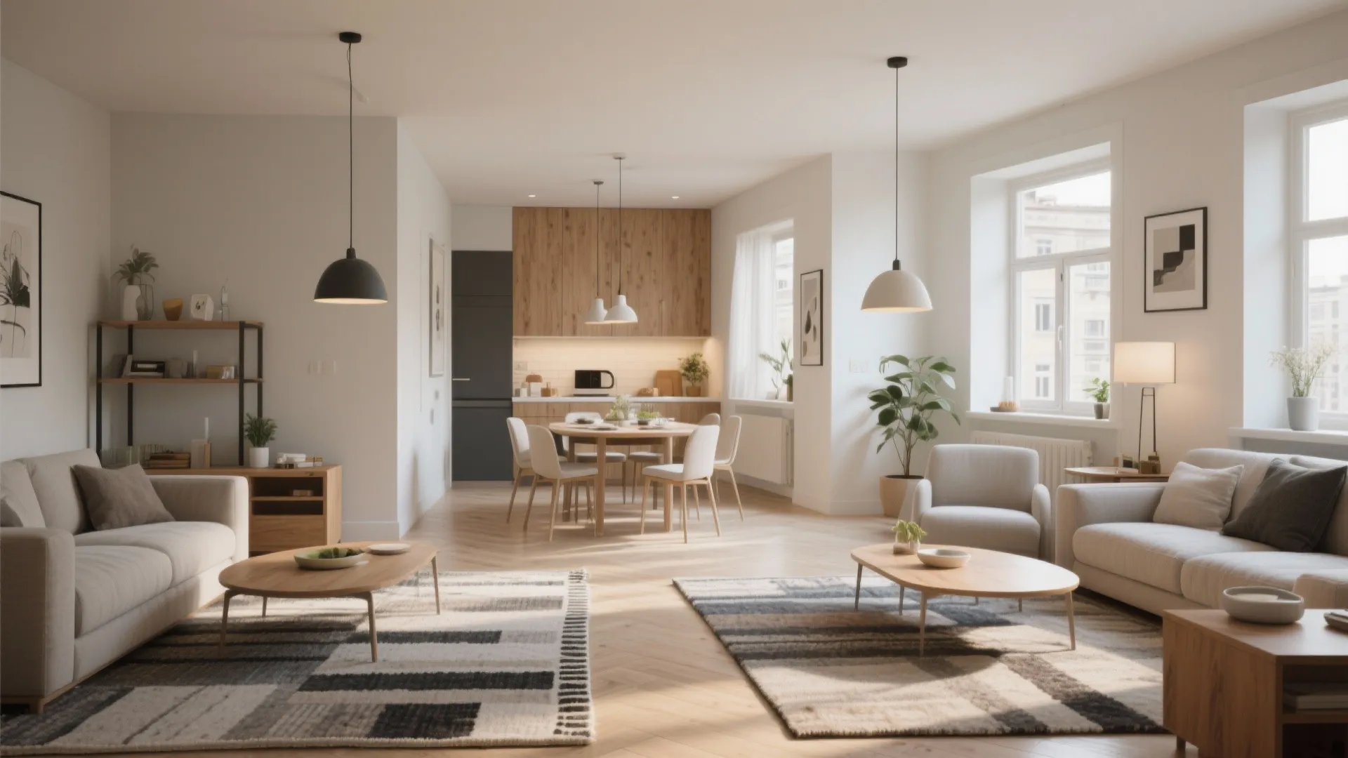 1. Open-plan living with zoned functions