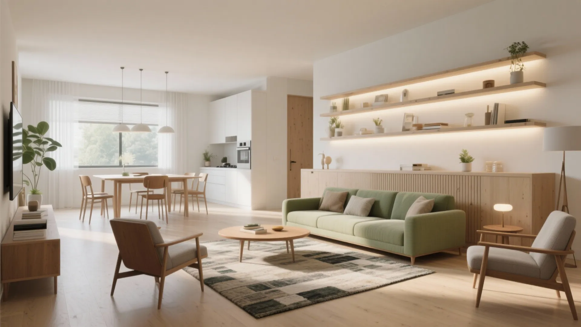 1. Open-plan living with defined zones