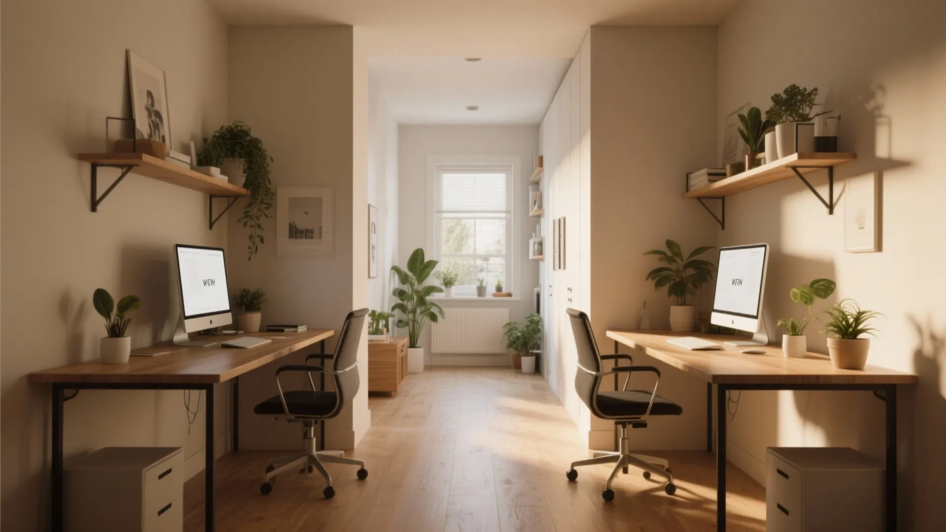 7. Opposite Wall Workstations