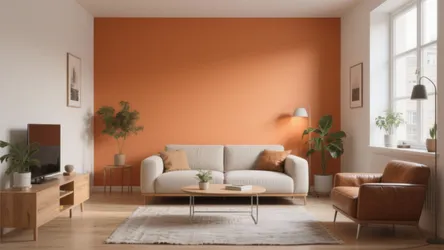 5 Orange Colour Wall Design Ideas