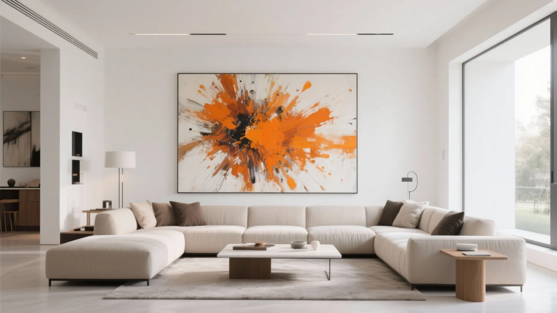 7. Orange Art as a Focal Point