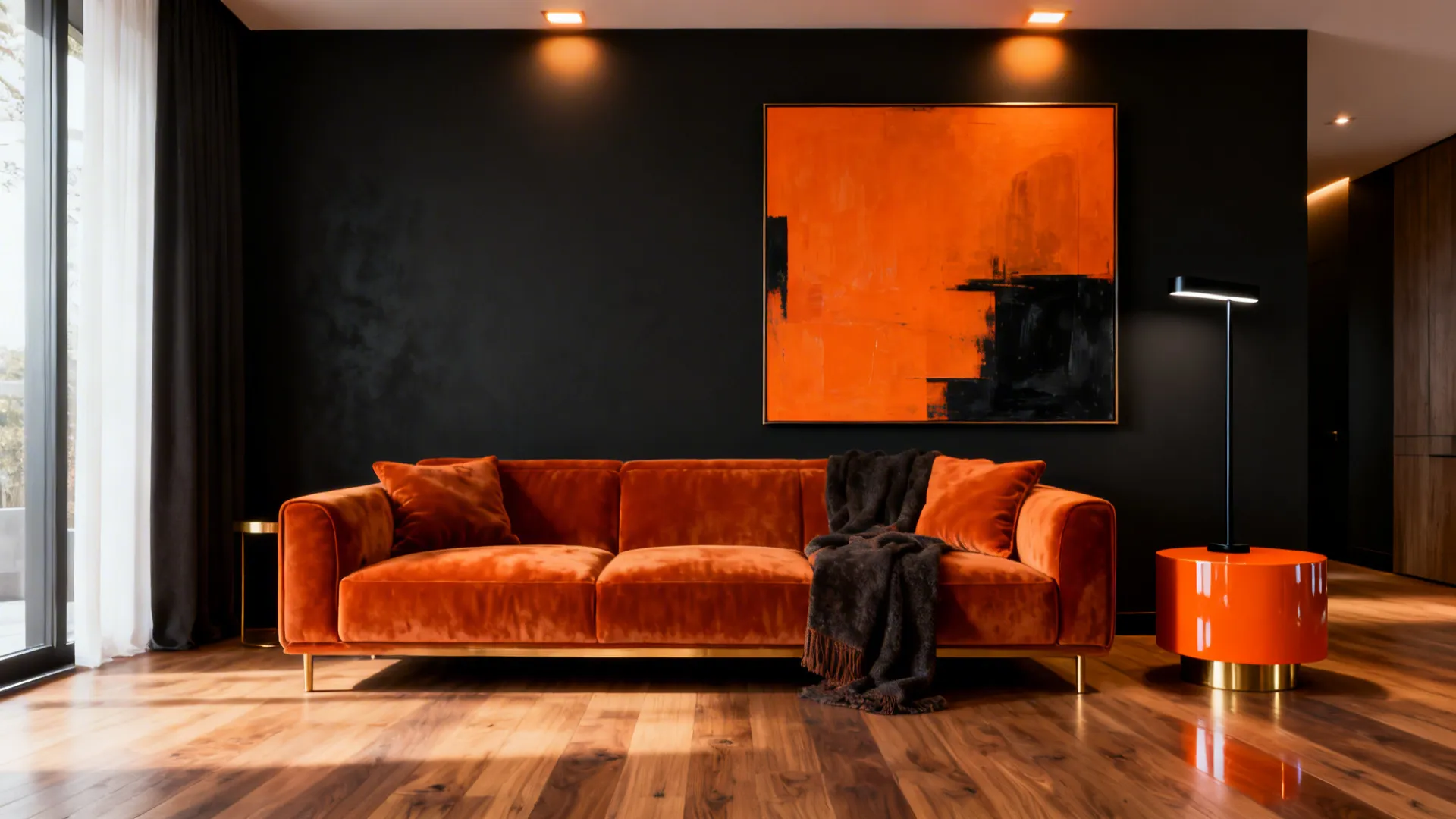 5 Orange and Black Living Room Ideas