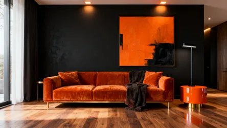 5 Orange and Black Living Room Ideas