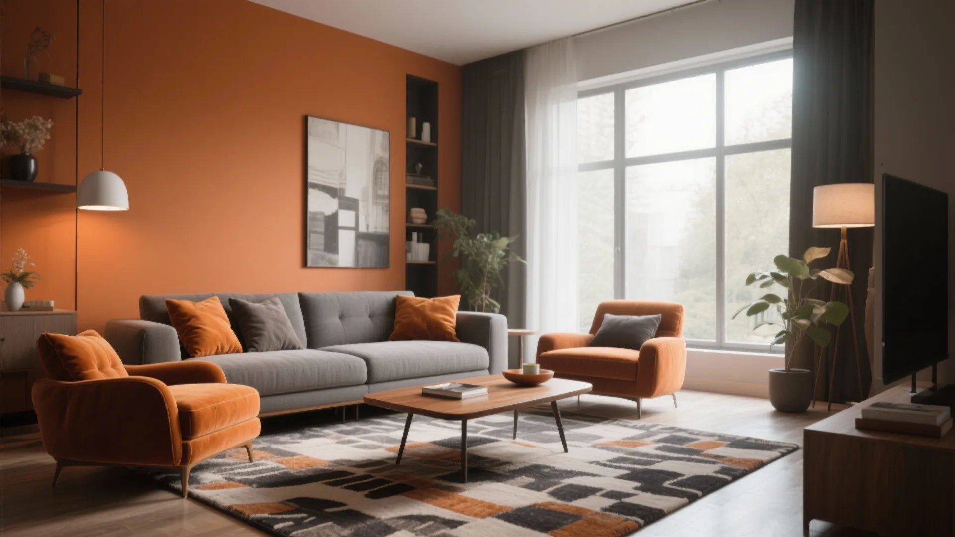10 Orange and Grey Living Room Ideas: Stylish, warm, and modern inspirations to transform your space