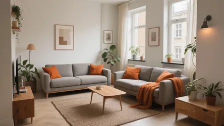 5 Orange Colour Combination Living Room Ideas