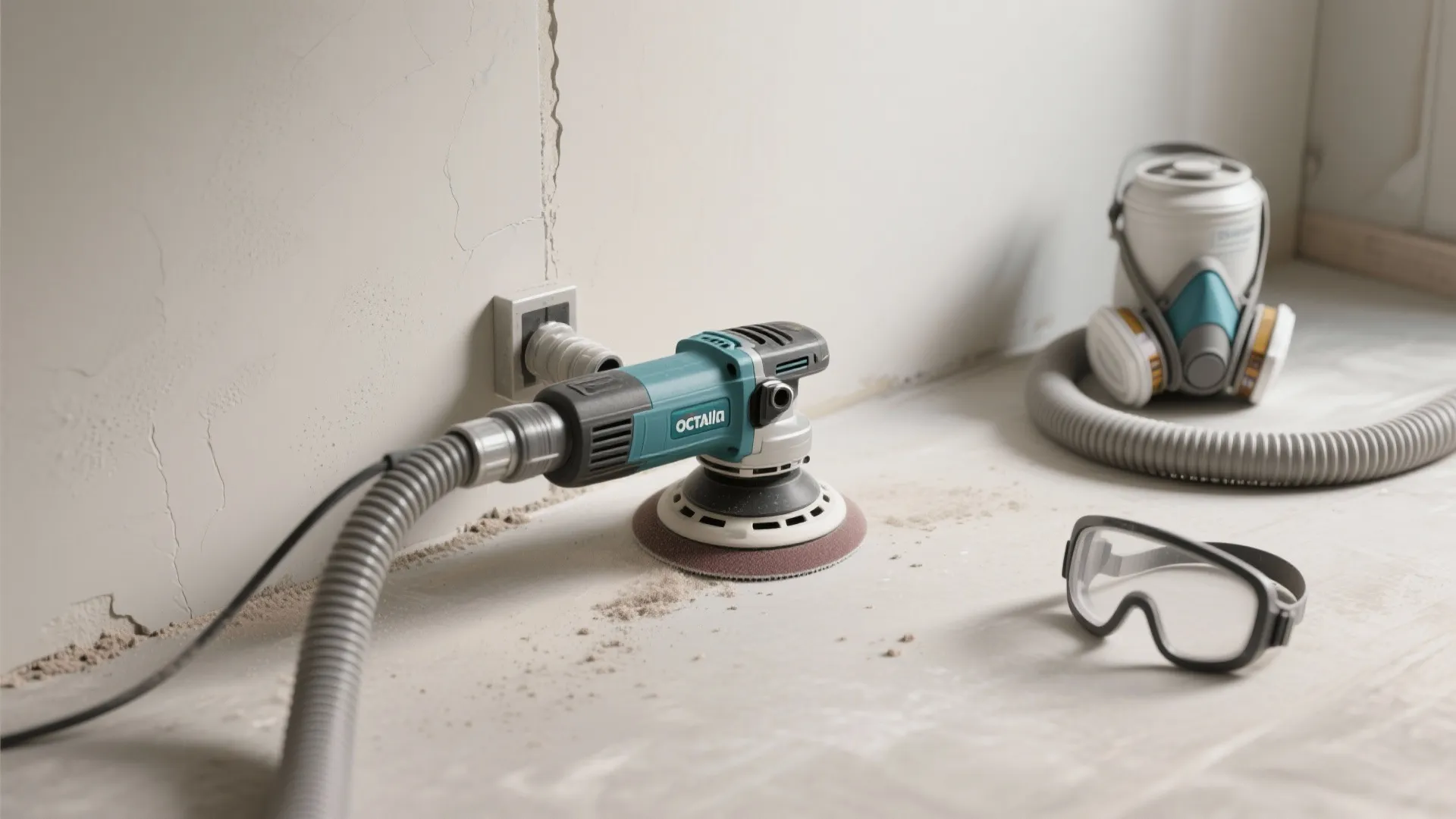 4. Orbital sanding with dust extraction — neat and modern