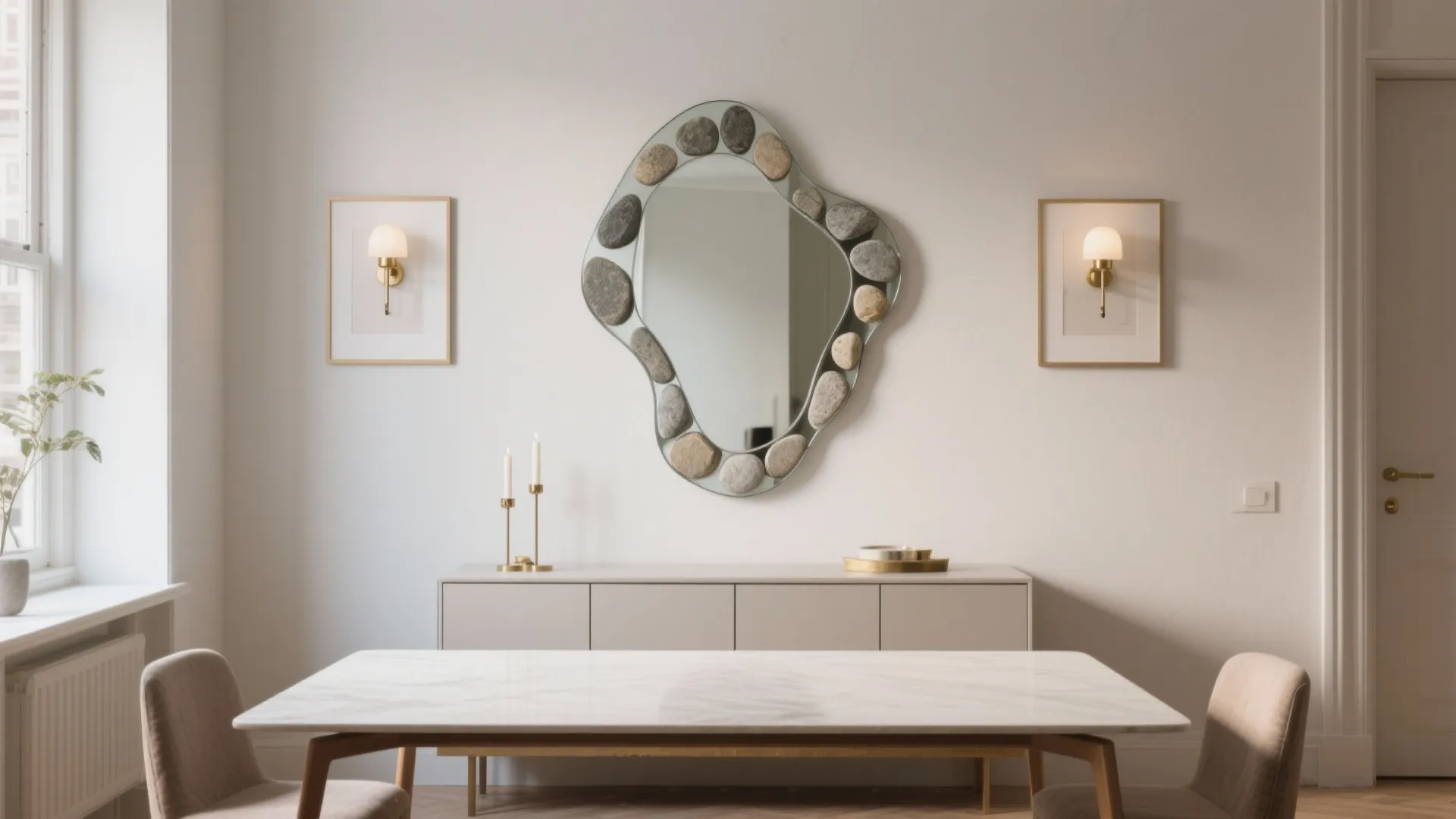 Organic-Curved Statement Mirror for Soft Modernism