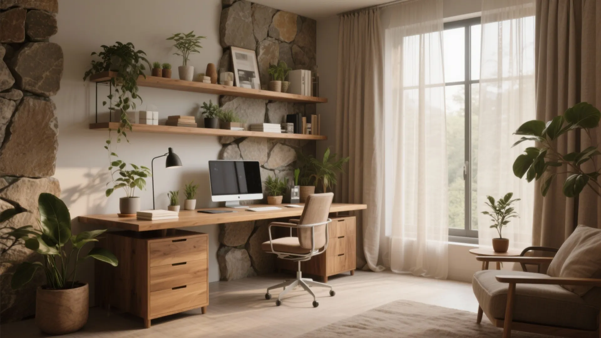 Organic Natural Office Space Design Ideas: Creating a Tranquil Work Environment with Nature