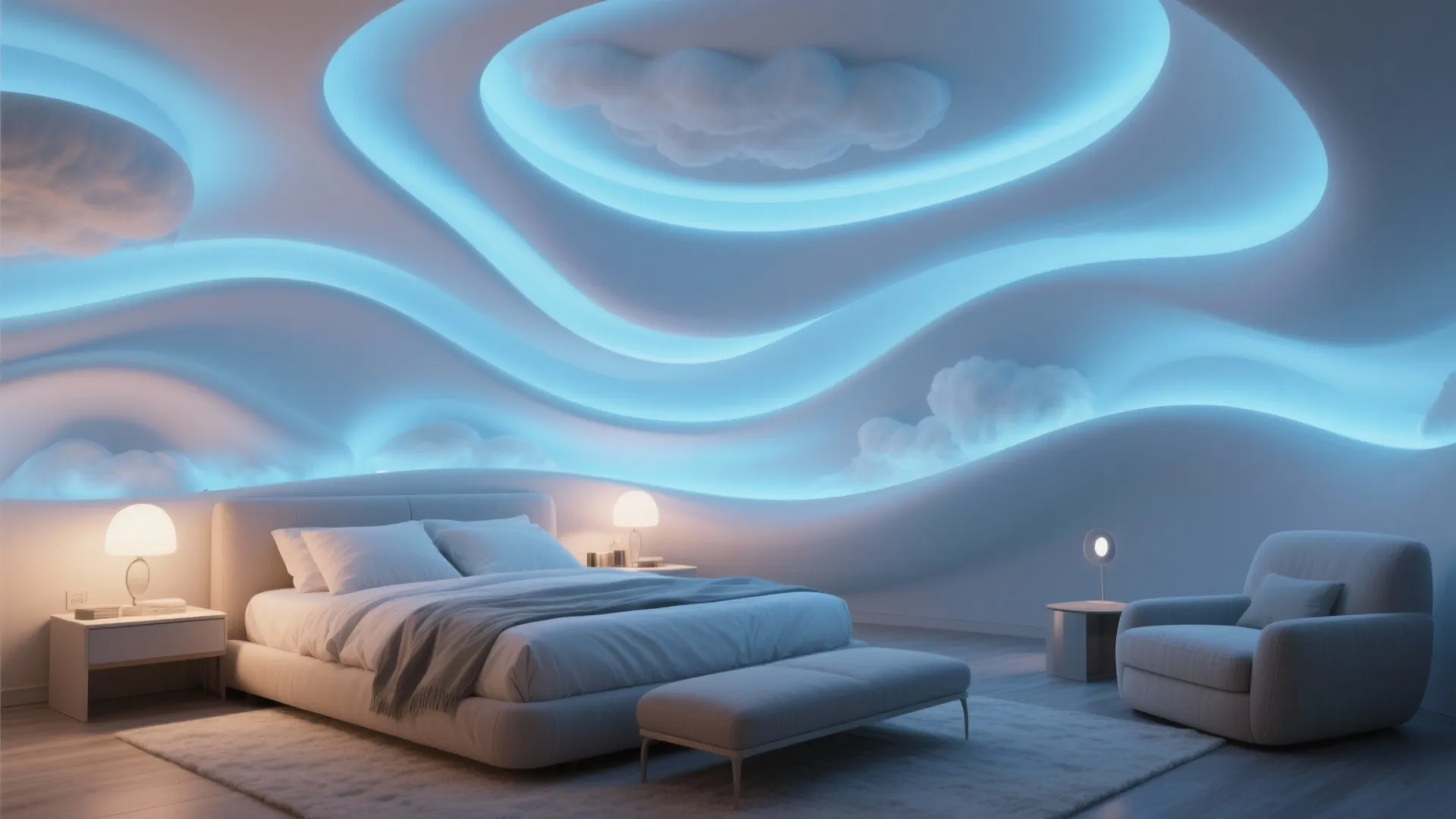 Idea 5: Organic Ripple Across Bedrooms
