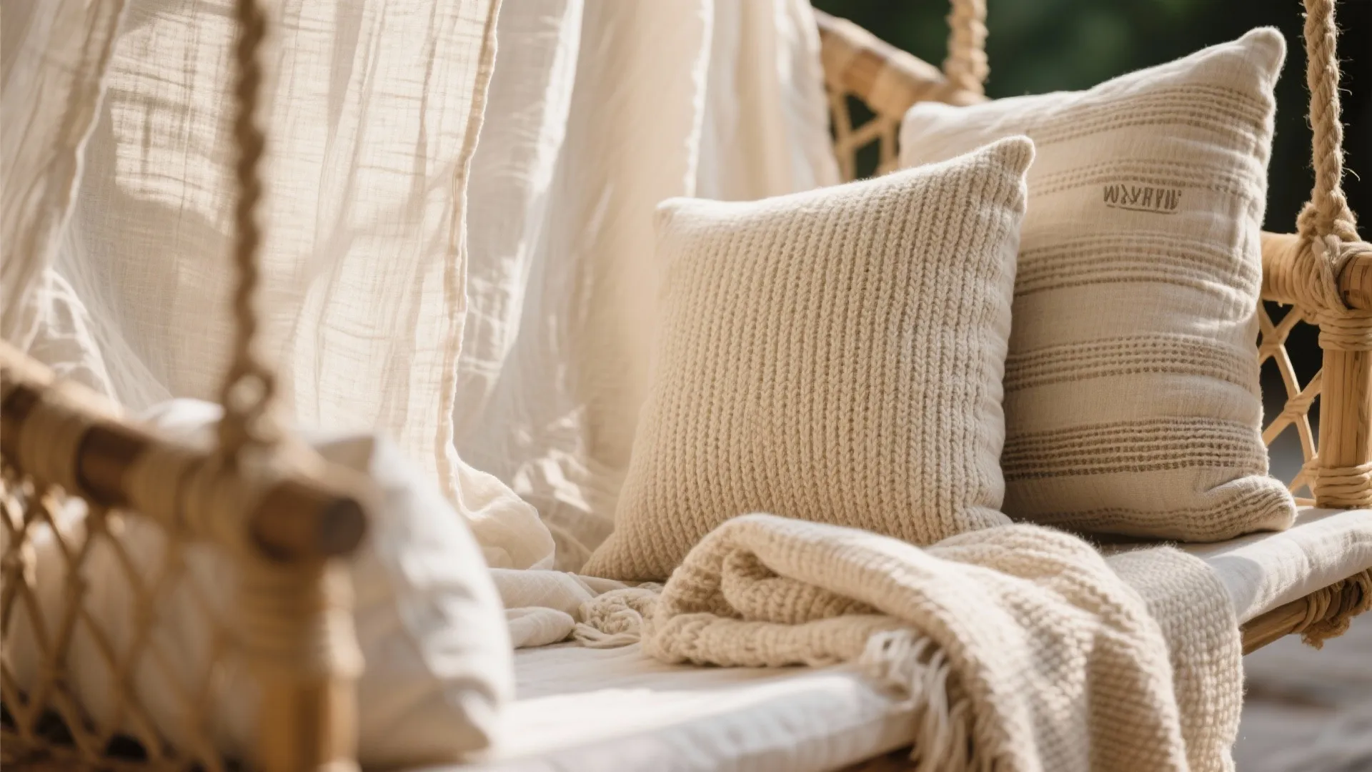 Soft-neutral jhula with organic textiles