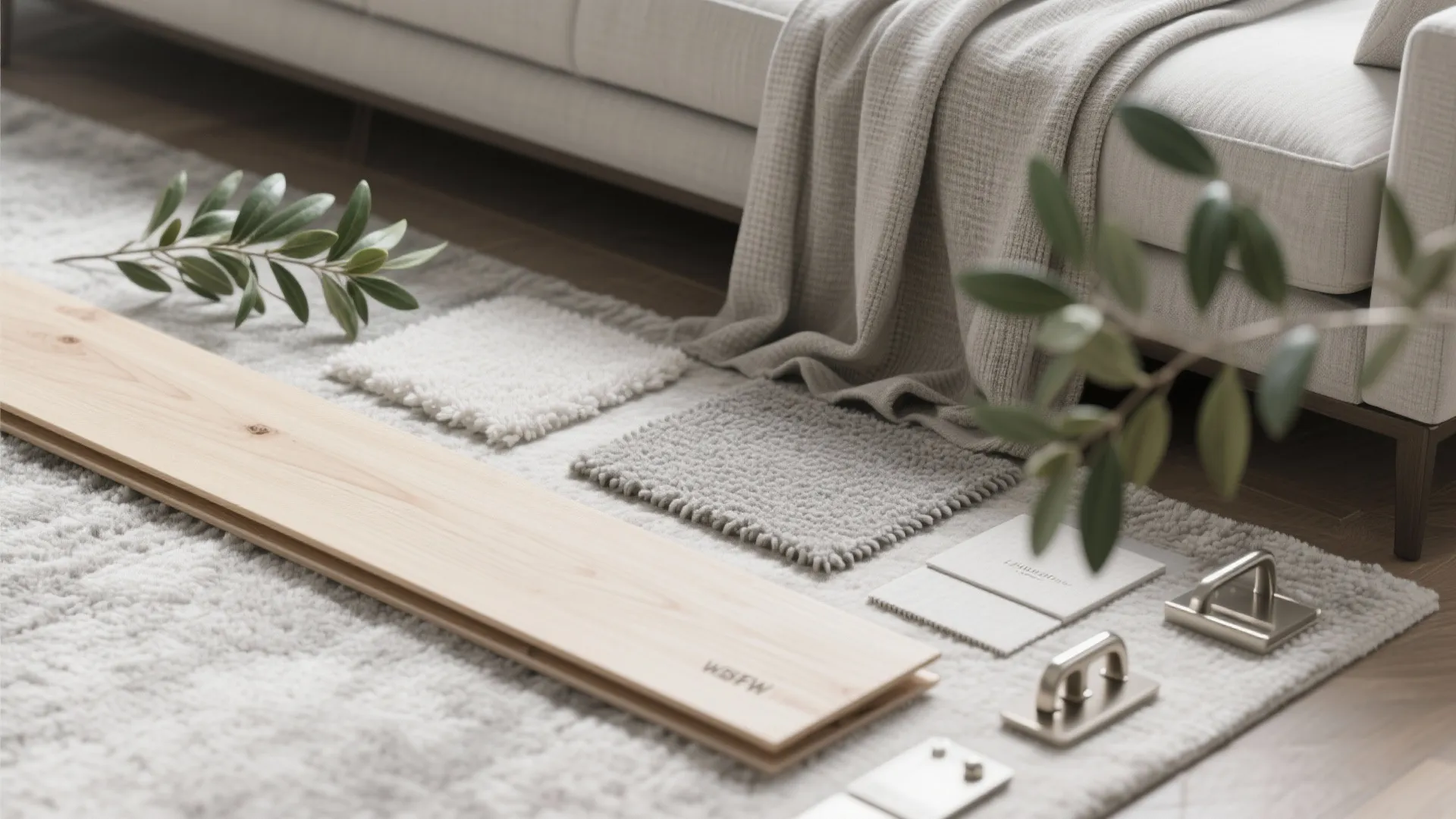 Organic Touches: Wood, Wool, and Greenery