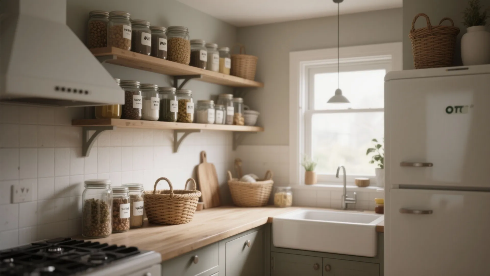 9: Organized Open Shelving