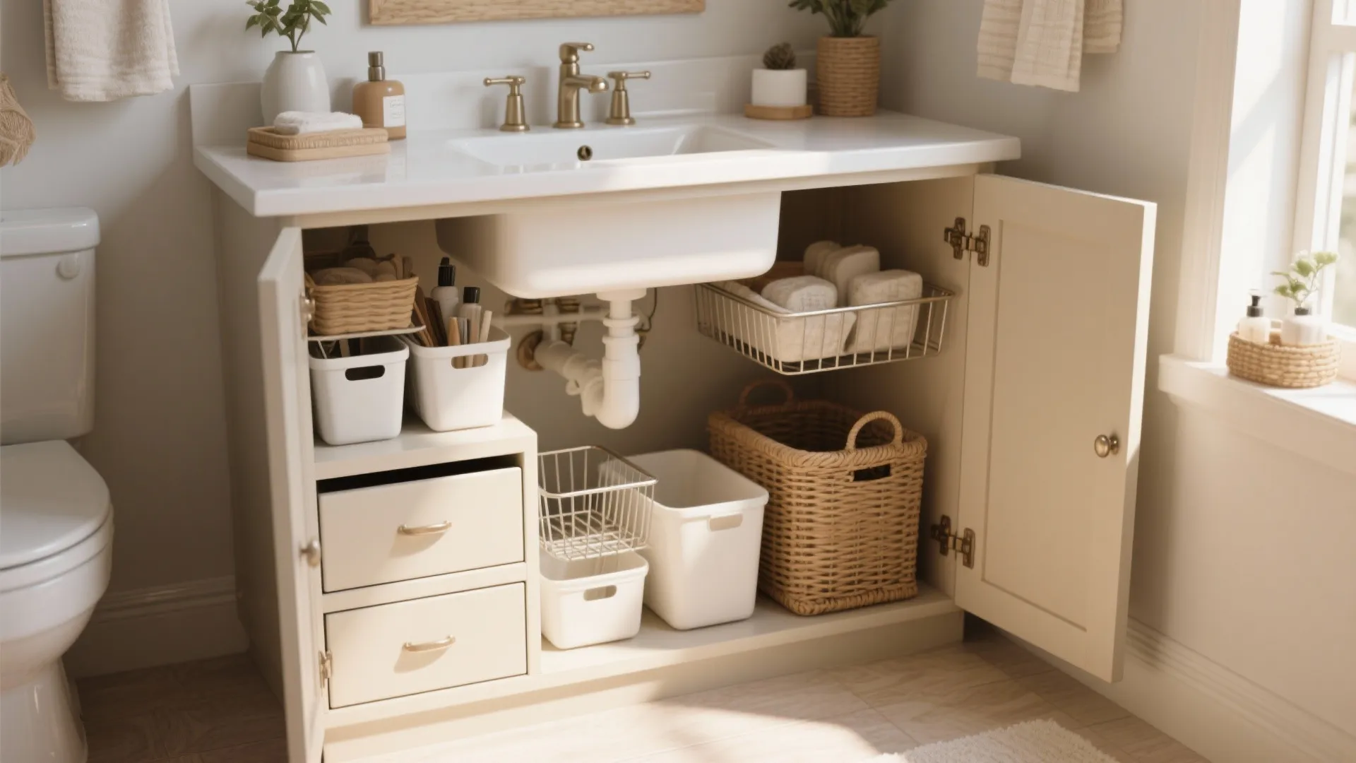 10 Clever Under-Sink Bathroom Organization Ideas: Small Space, Big Impact: How I Organize Every Inch Under the Sink