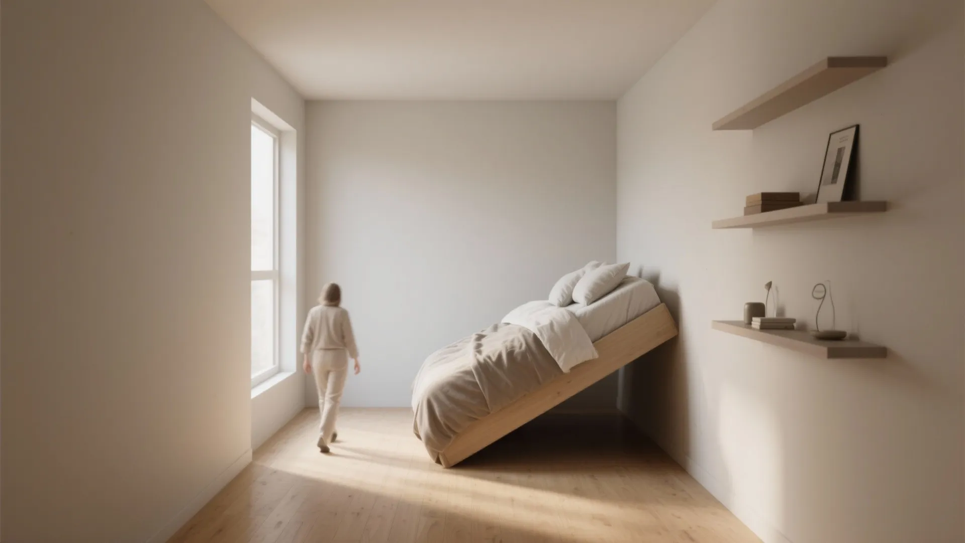 1. Orient the bed smartly — diagonal or along the longest wall