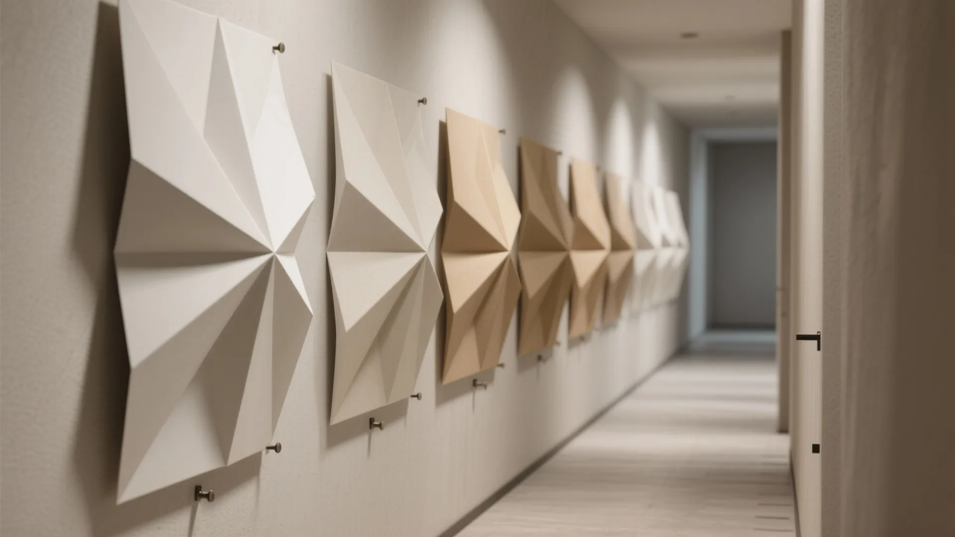 Origami Panels as a Sculptural Feature